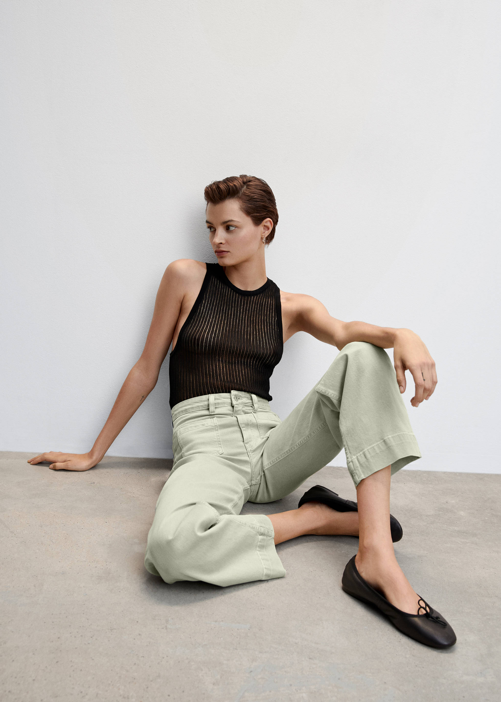 Wideleg jeans with pockets - Details of the article 2