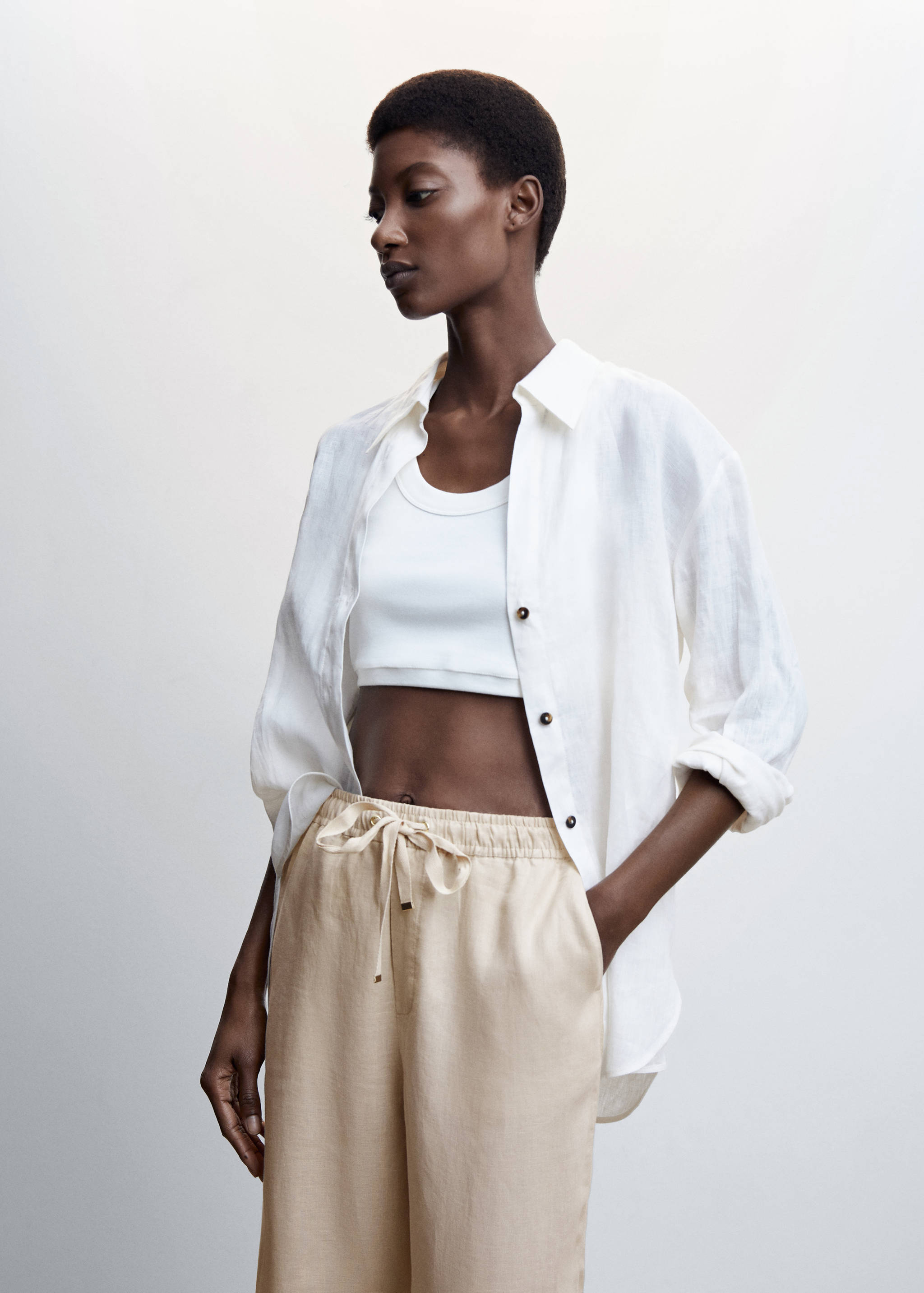 100% linen pants - Details of the article 1