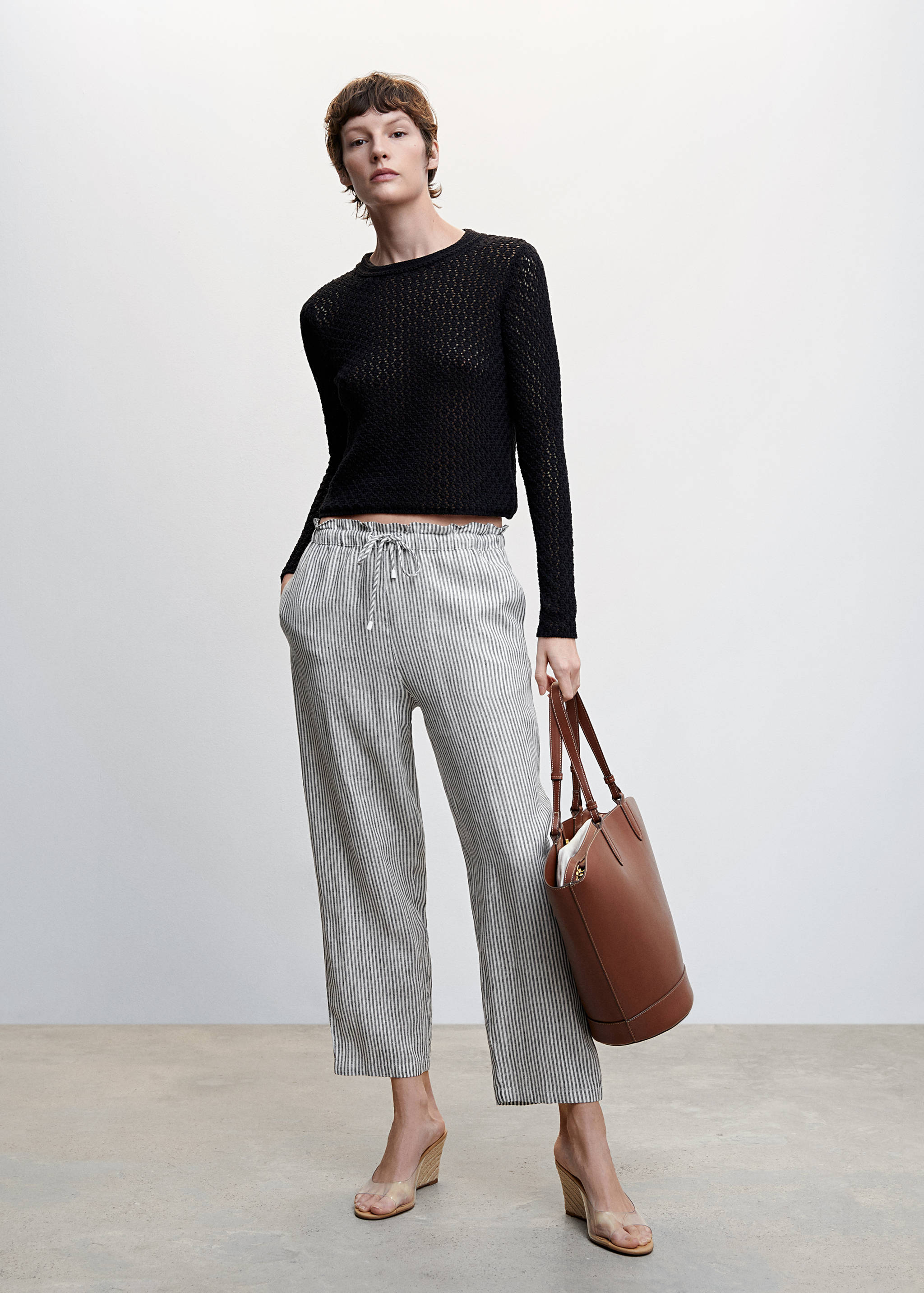 Linnen joggingbroek - Overzichtstekening