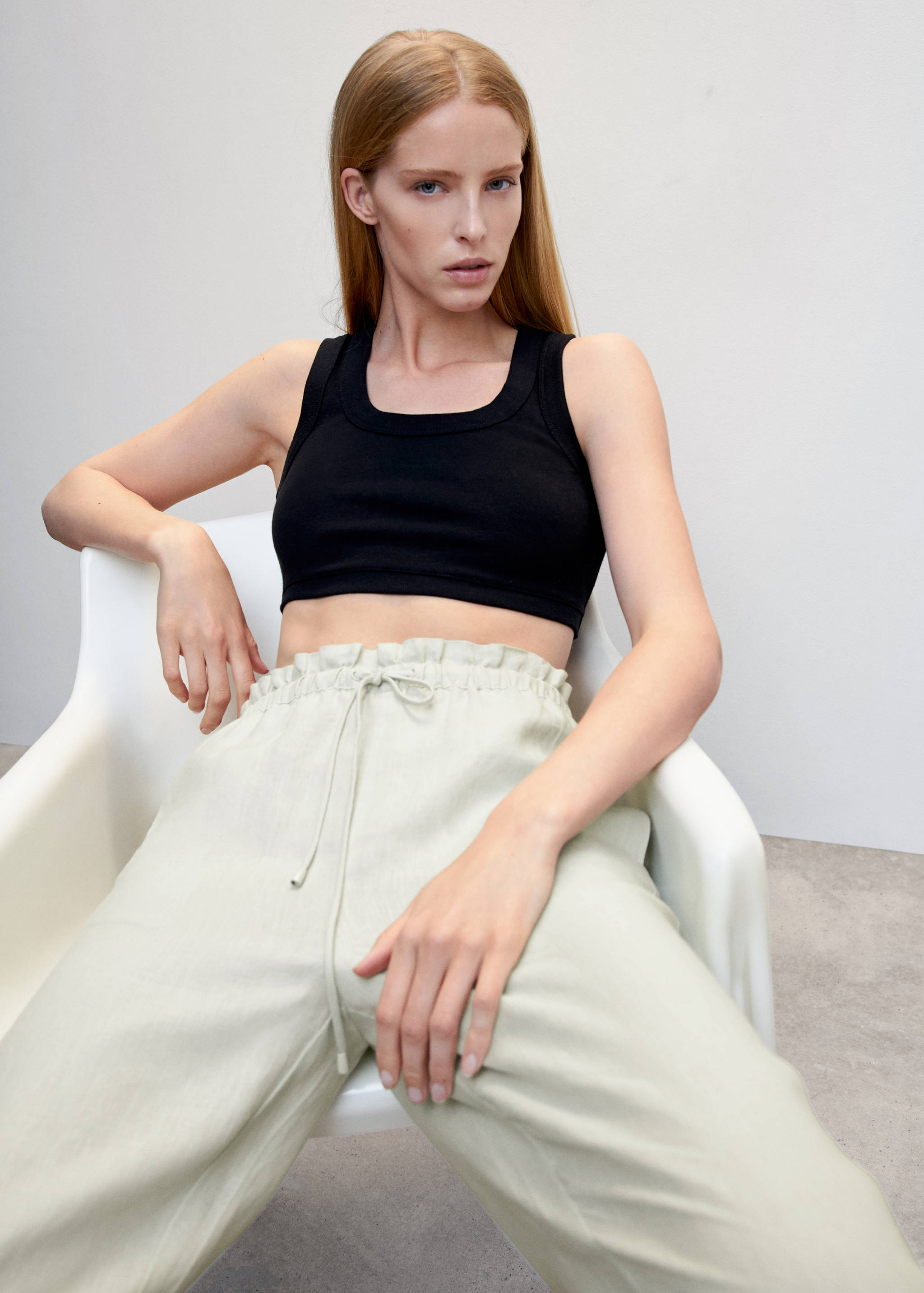 Linen jogger trousers - Details of the article 2