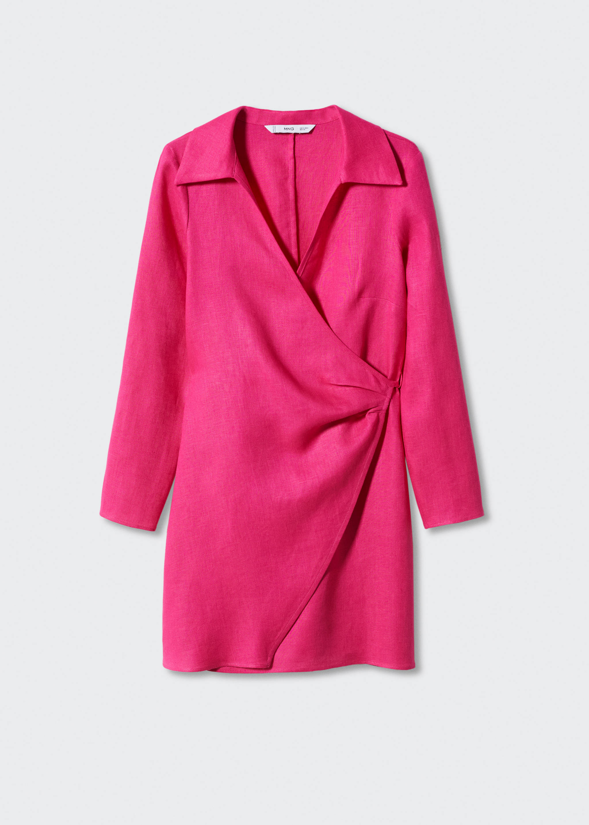 Vestido cruzado de linho - Artigo sem modelo