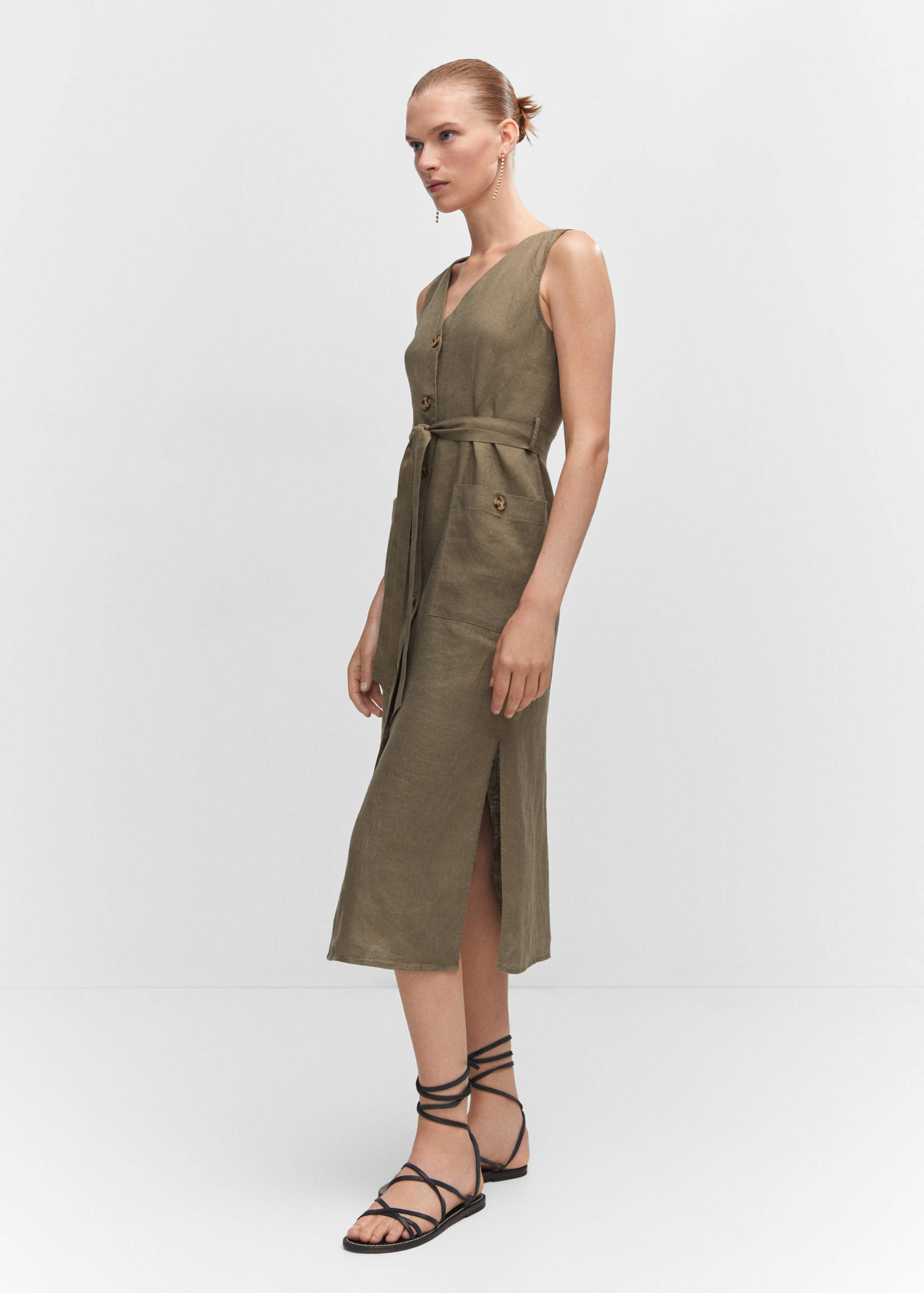 100% linen shirty dress - General plane