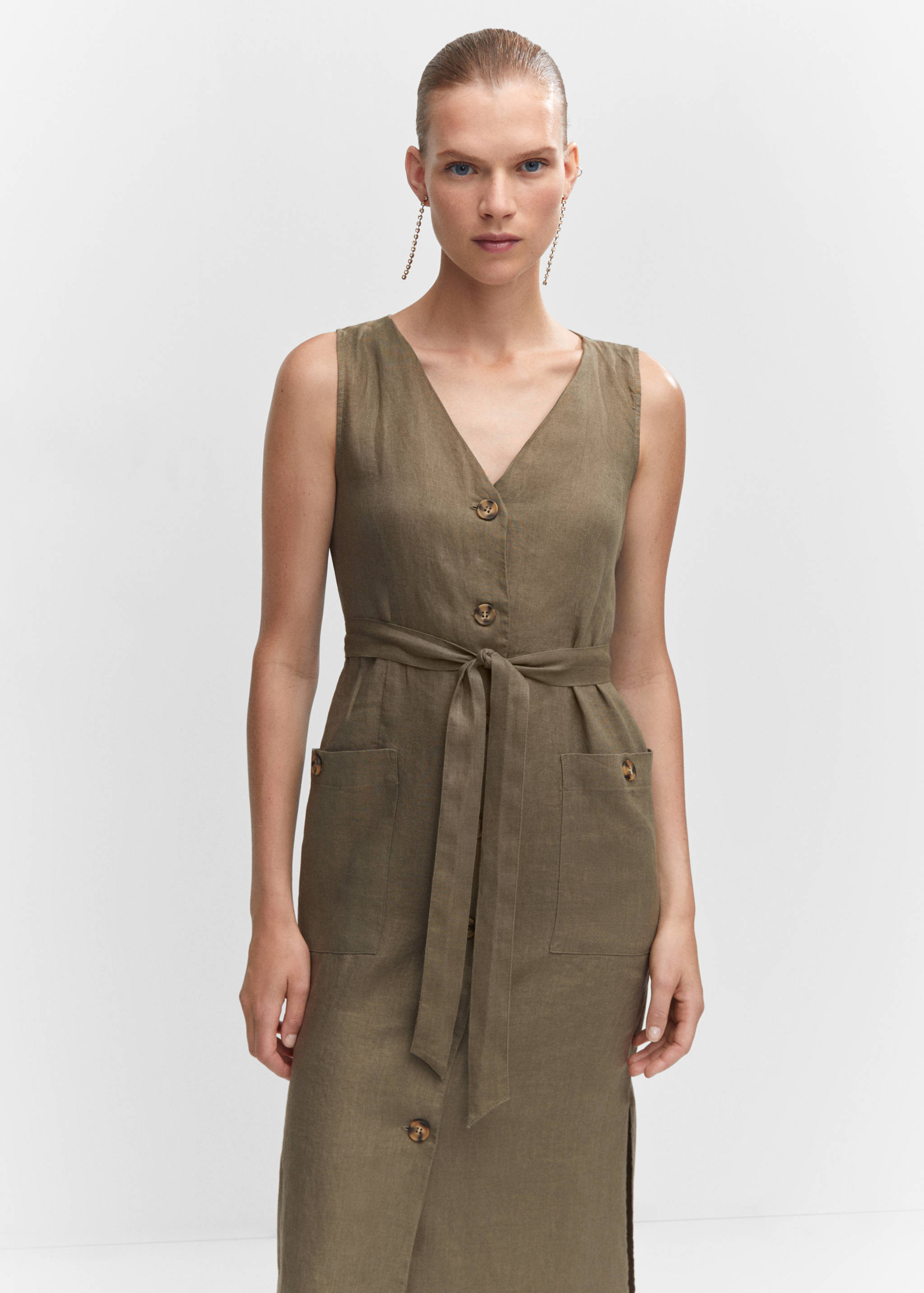 100% linen shirty dress - Medium plane