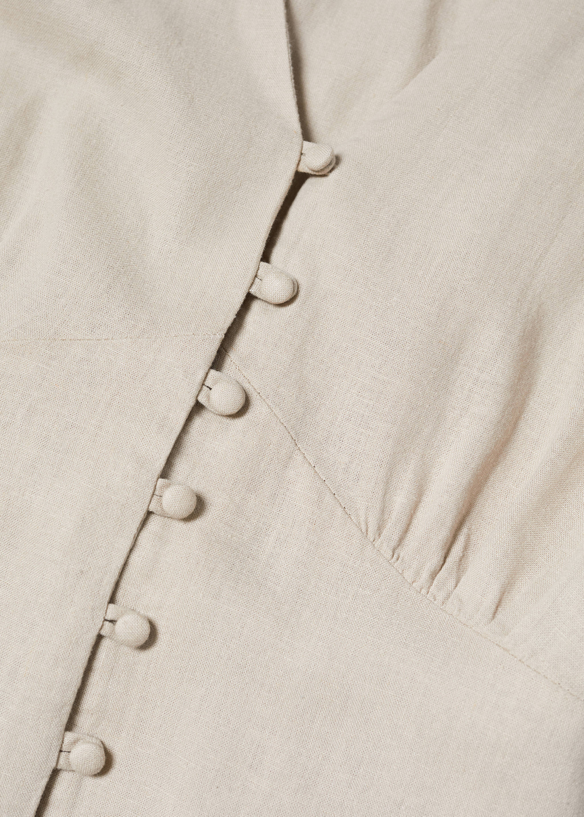 Buttoned linen-blend dress - Details of the article 8