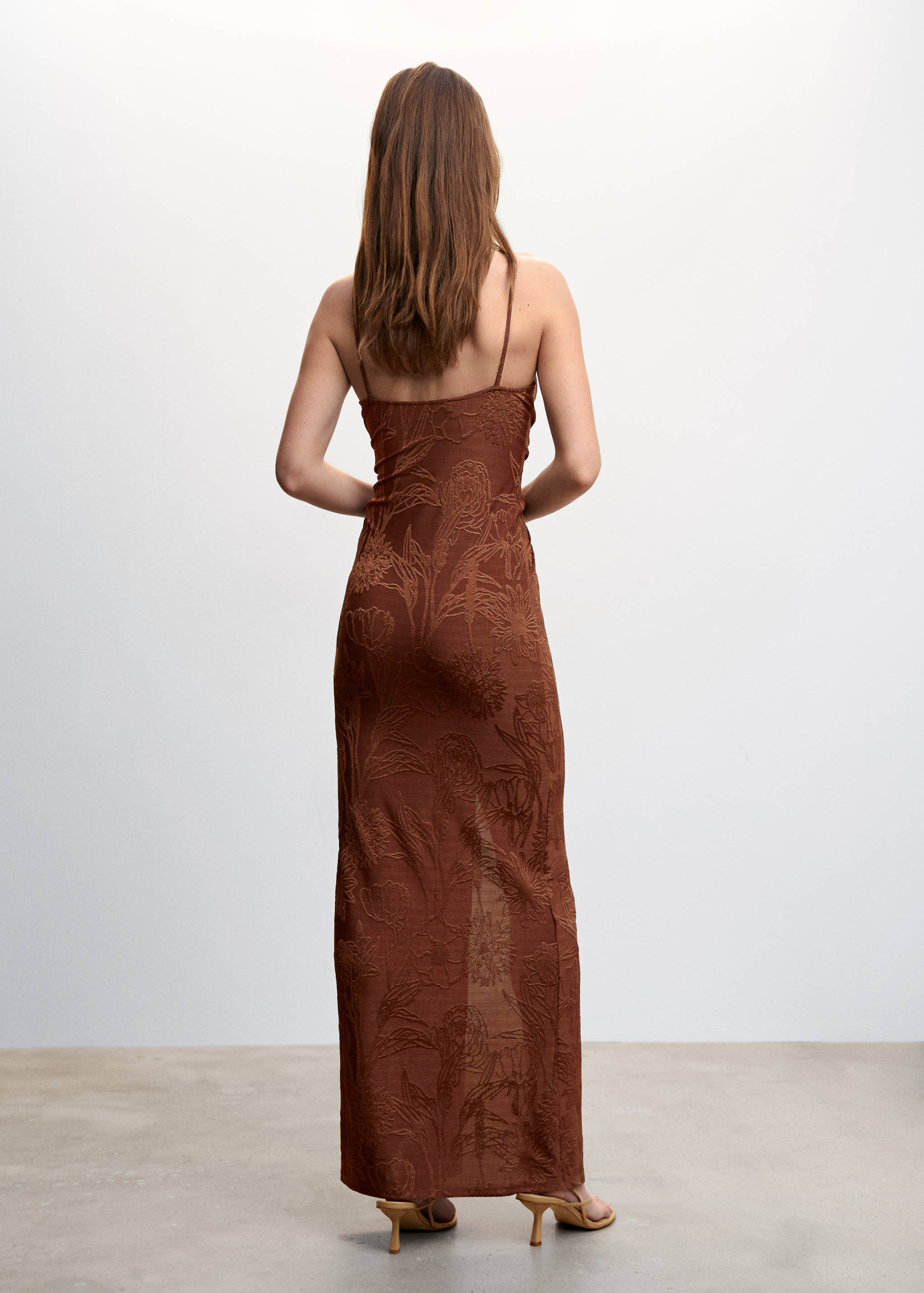 Knot dress with opening - Reverse of the article