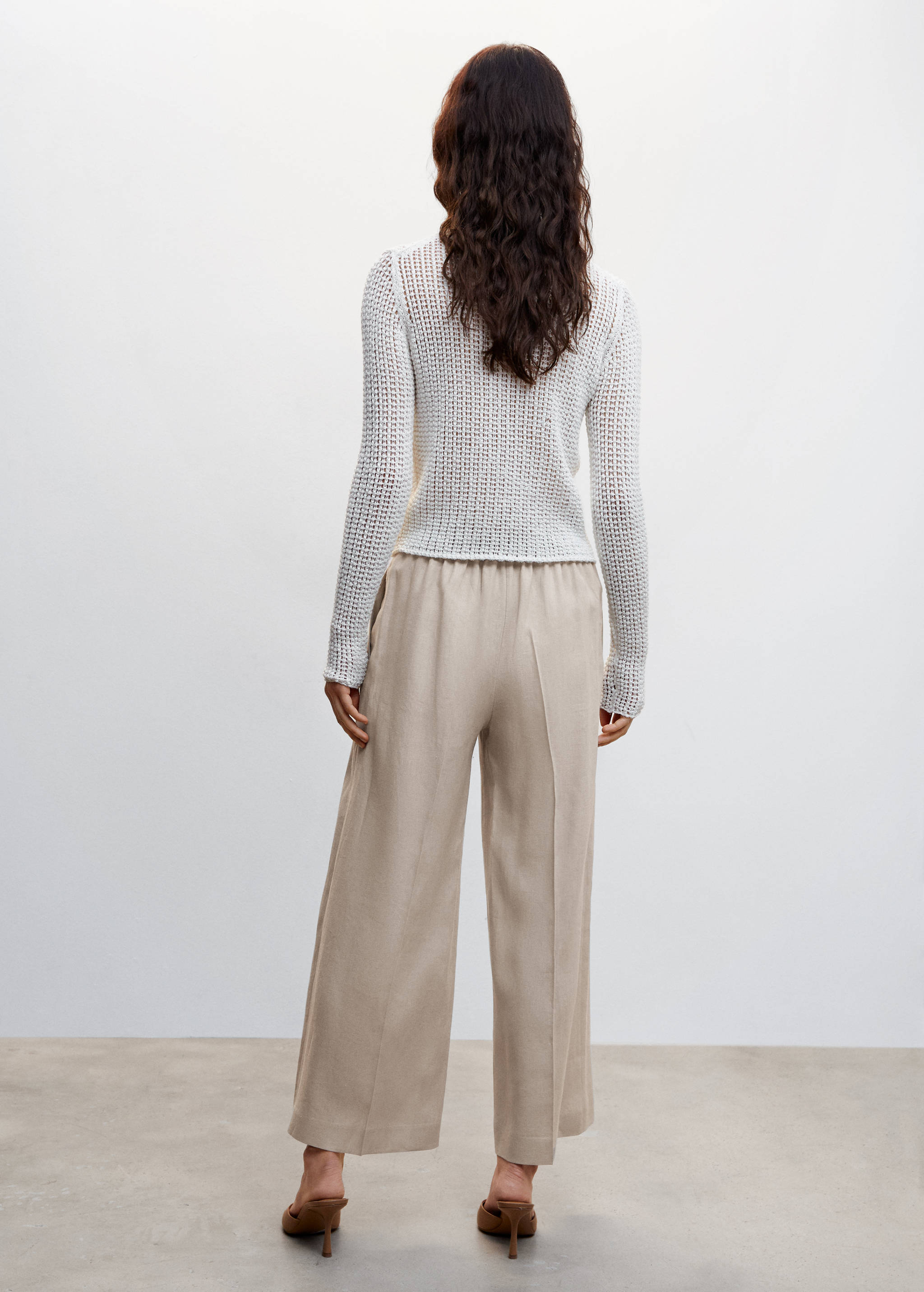 100% linen culotte pants - Reverse of the article