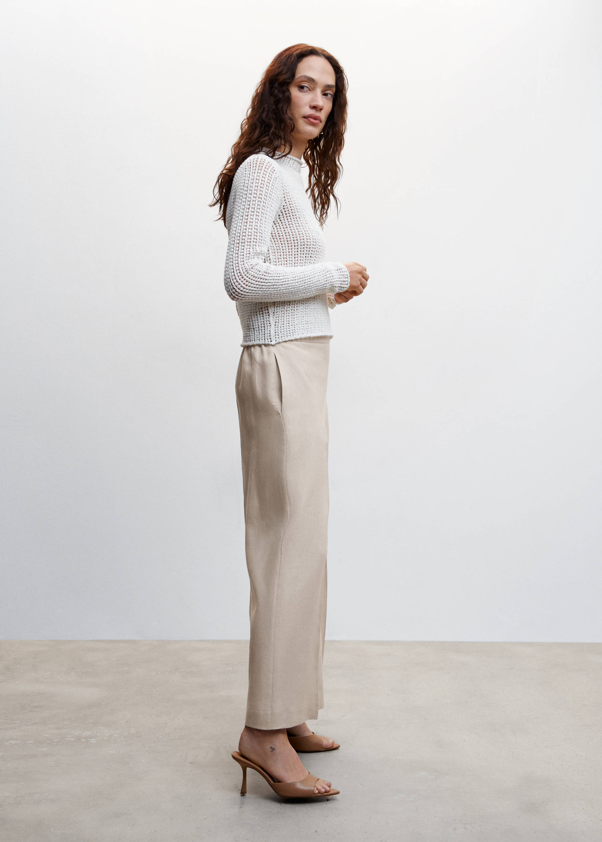 100% linen culotte pants - Details of the article 6