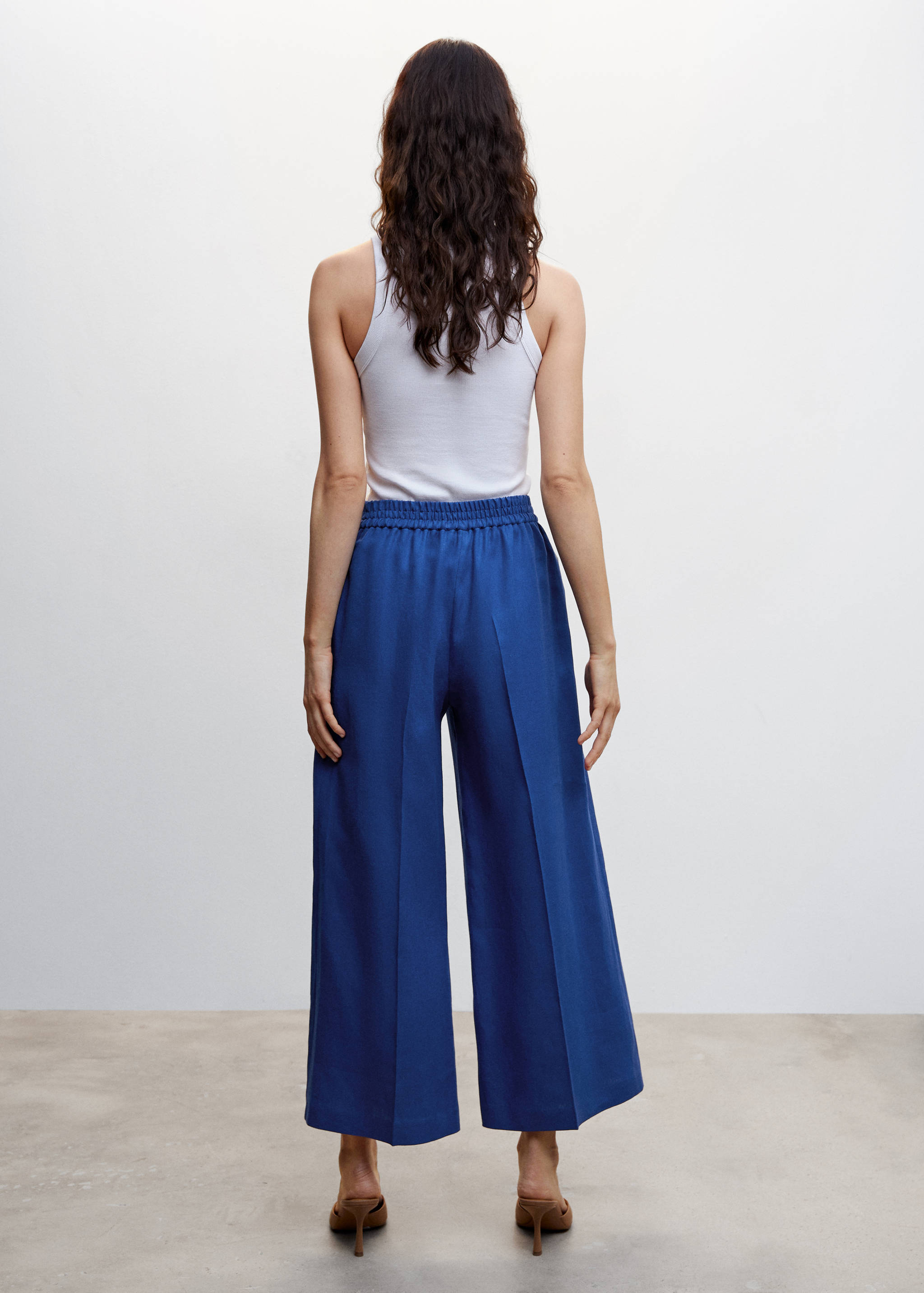 100% linen culotte pants - Reverse of the article