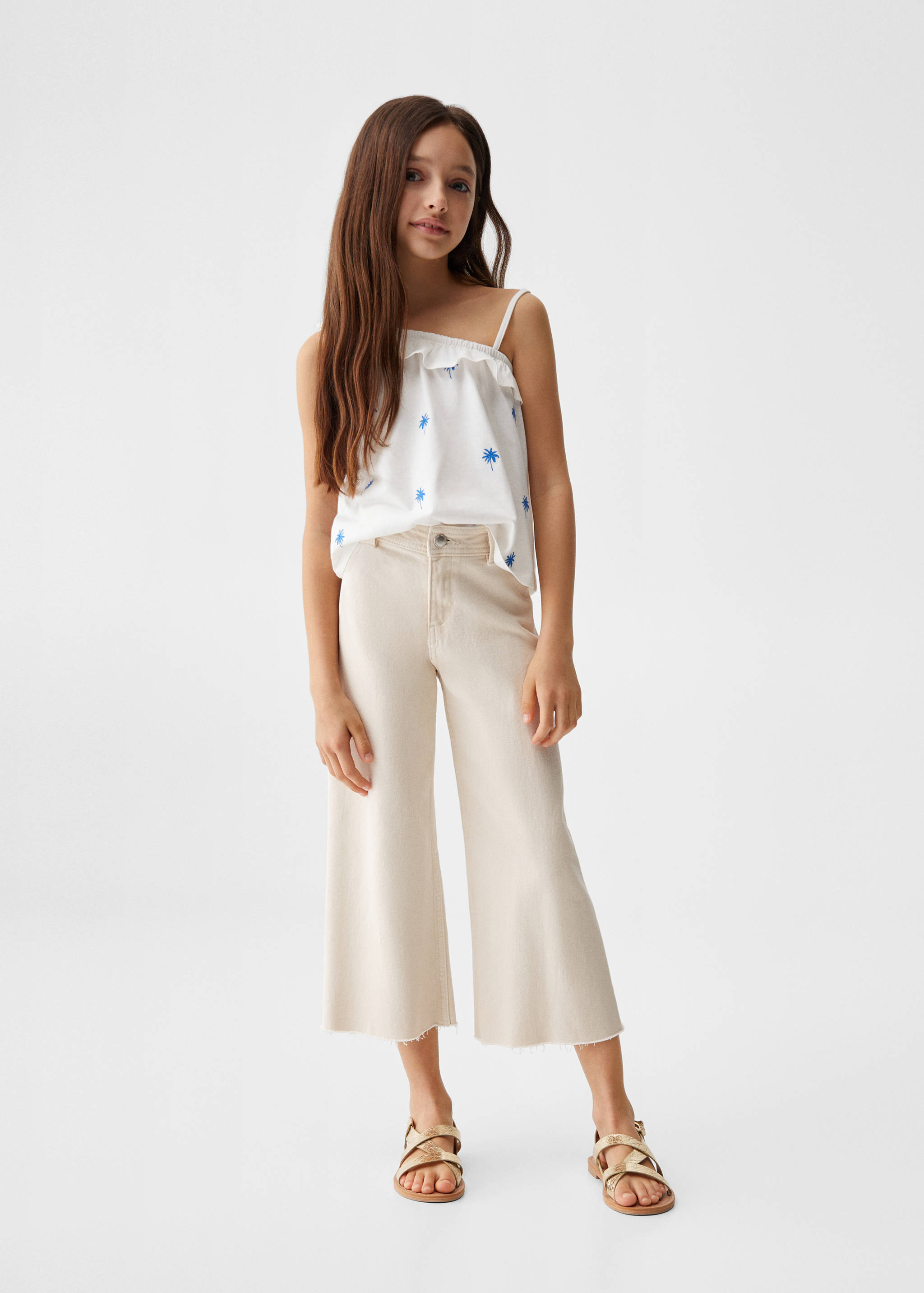 Asymmetrische Bluse mit Motiv - Allgemeine Ansicht