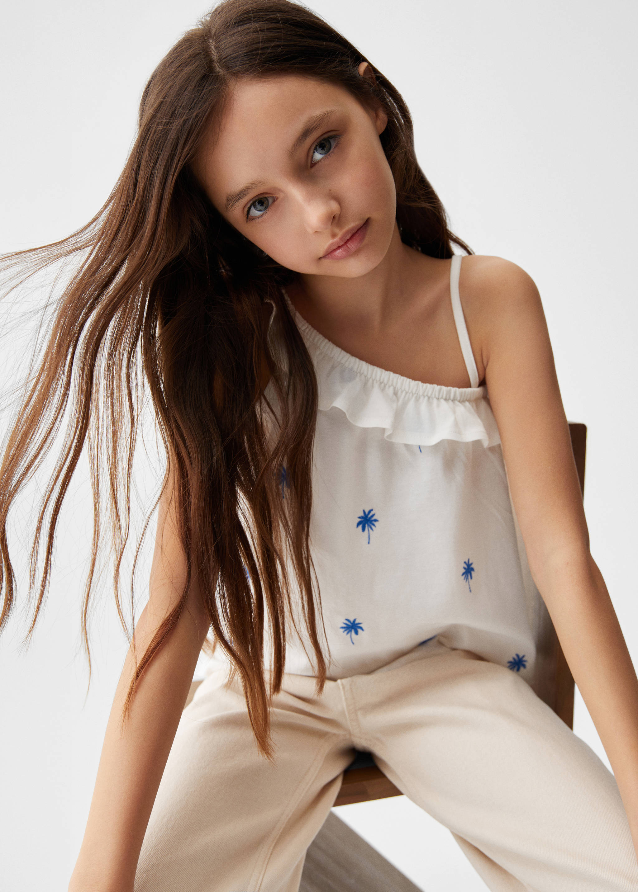 Asymmetrische Bluse mit Motiv - Detail des Artikels 2