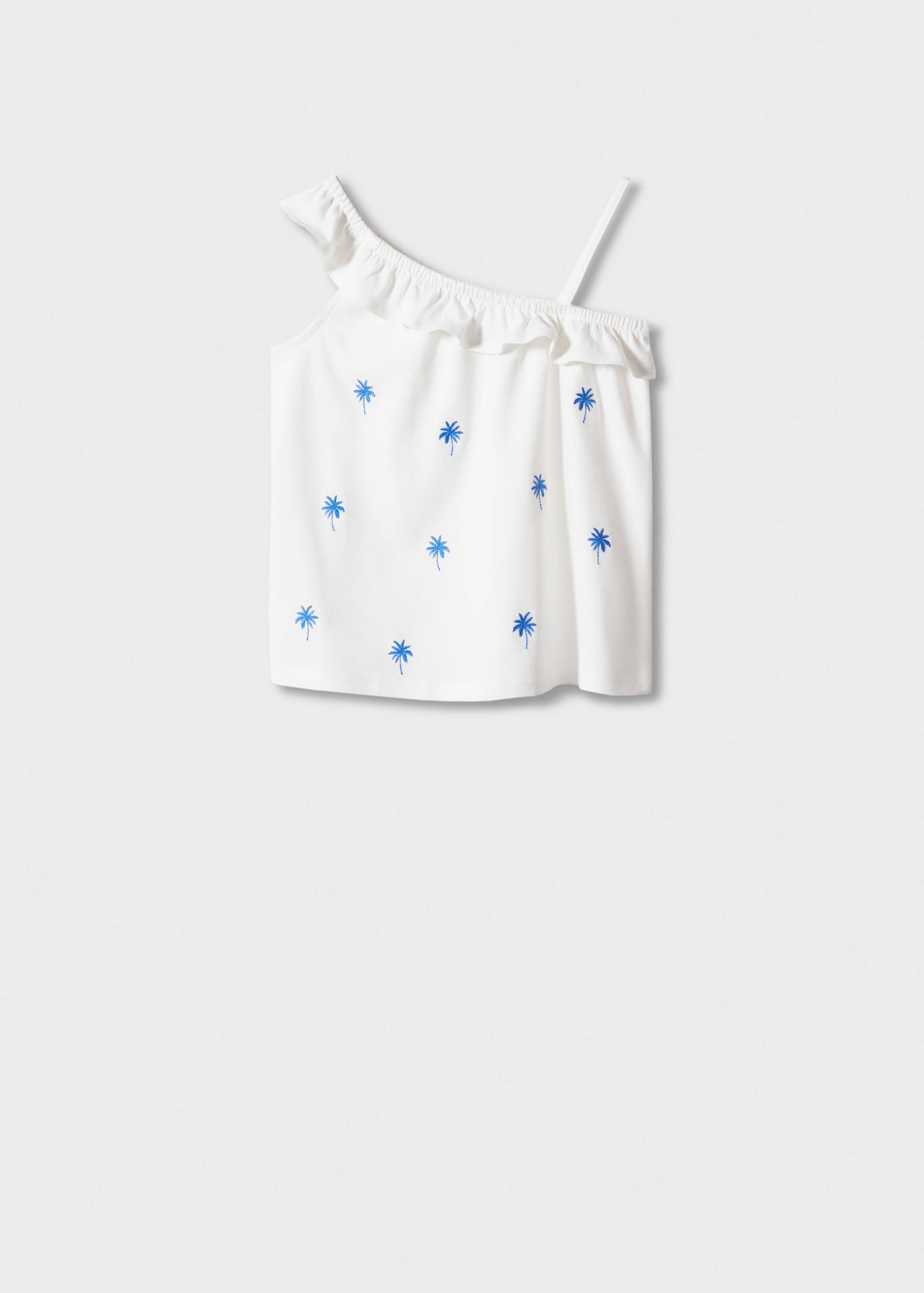 Asymmetrische Bluse mit Motiv - Artikel ohne Model