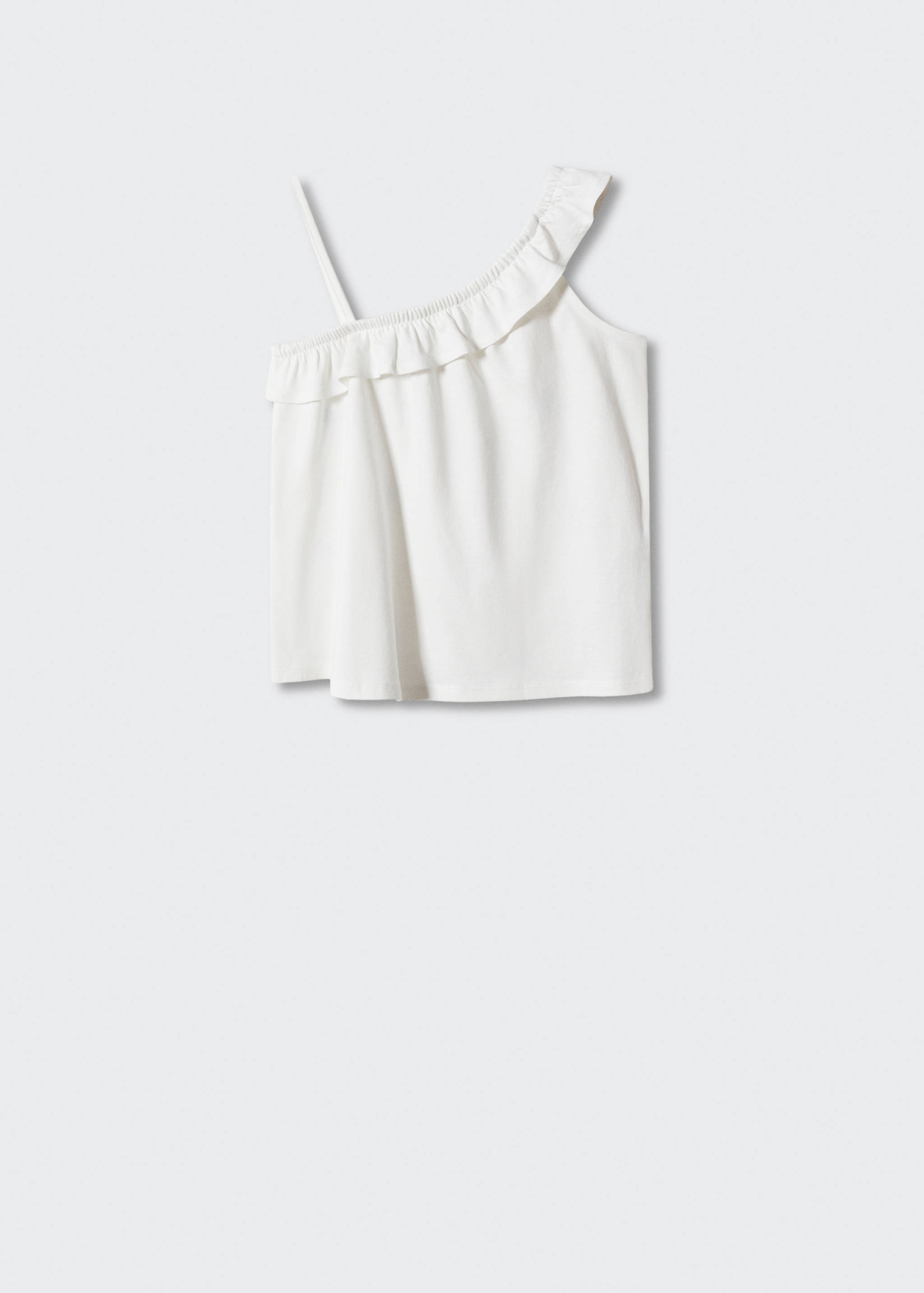 Asymmetrische Bluse mit Motiv - Rückseite des Artikels