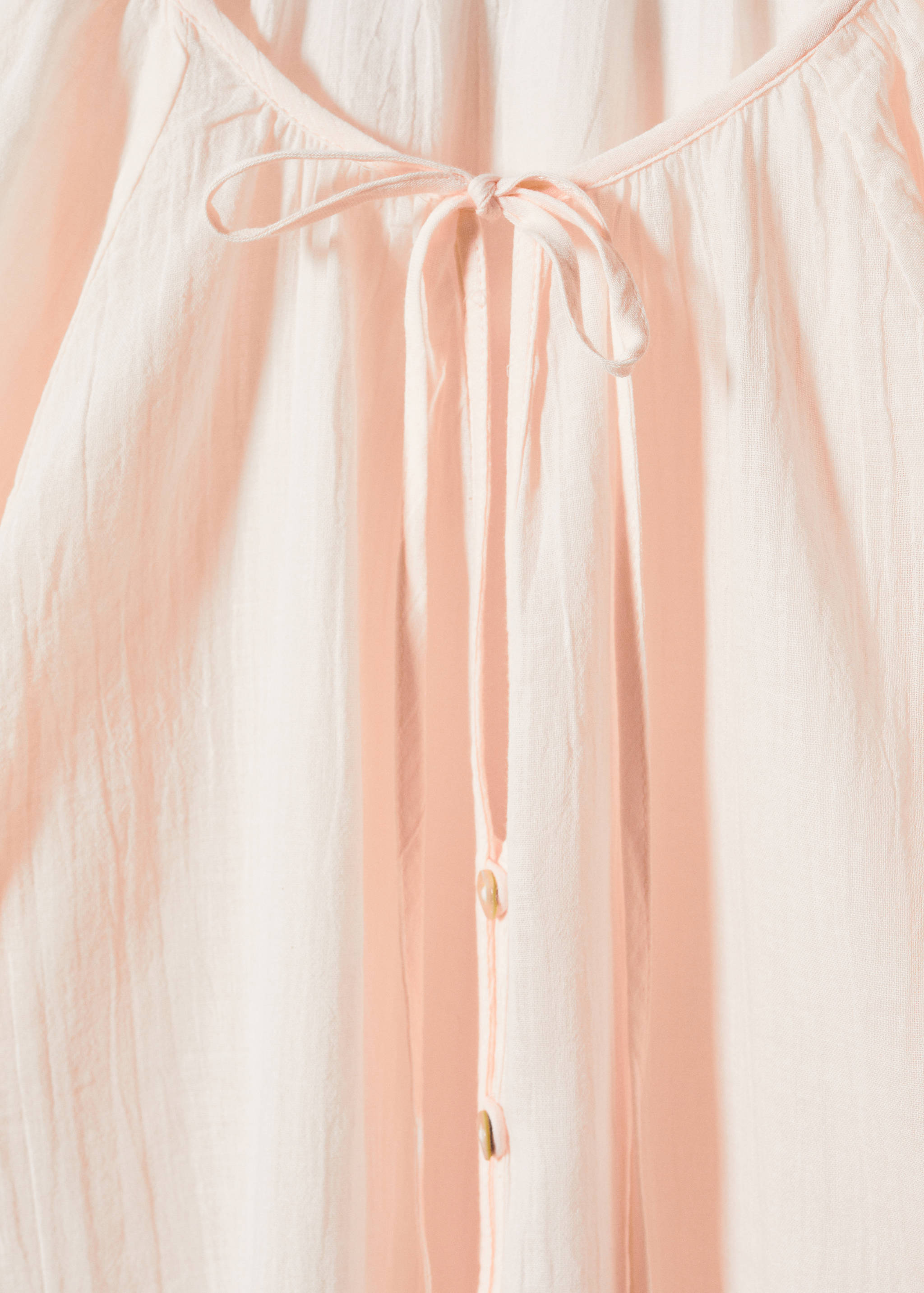 Buttoned textured blouse - Details of the article 8