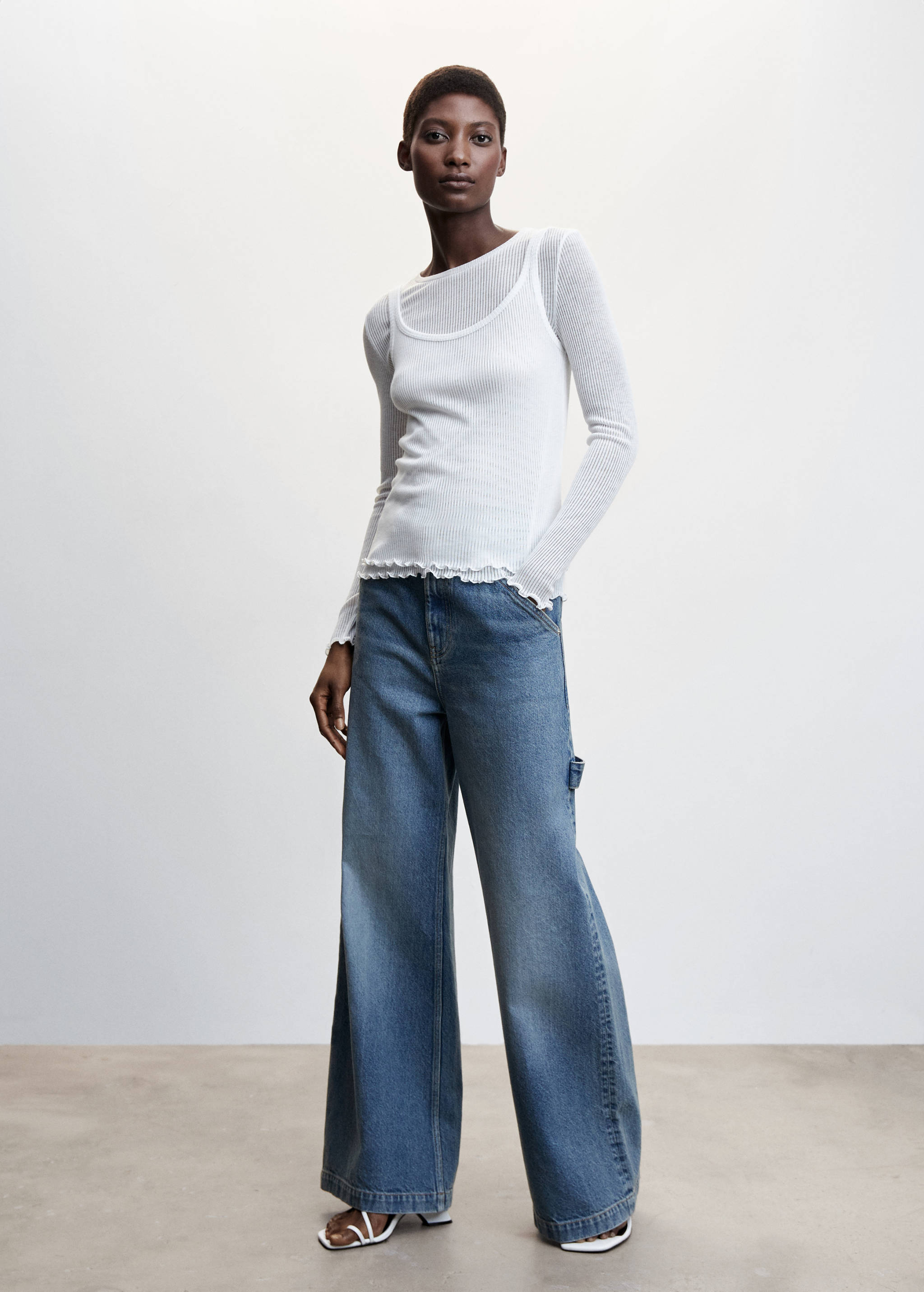 Camiseta combinada top - Plano general