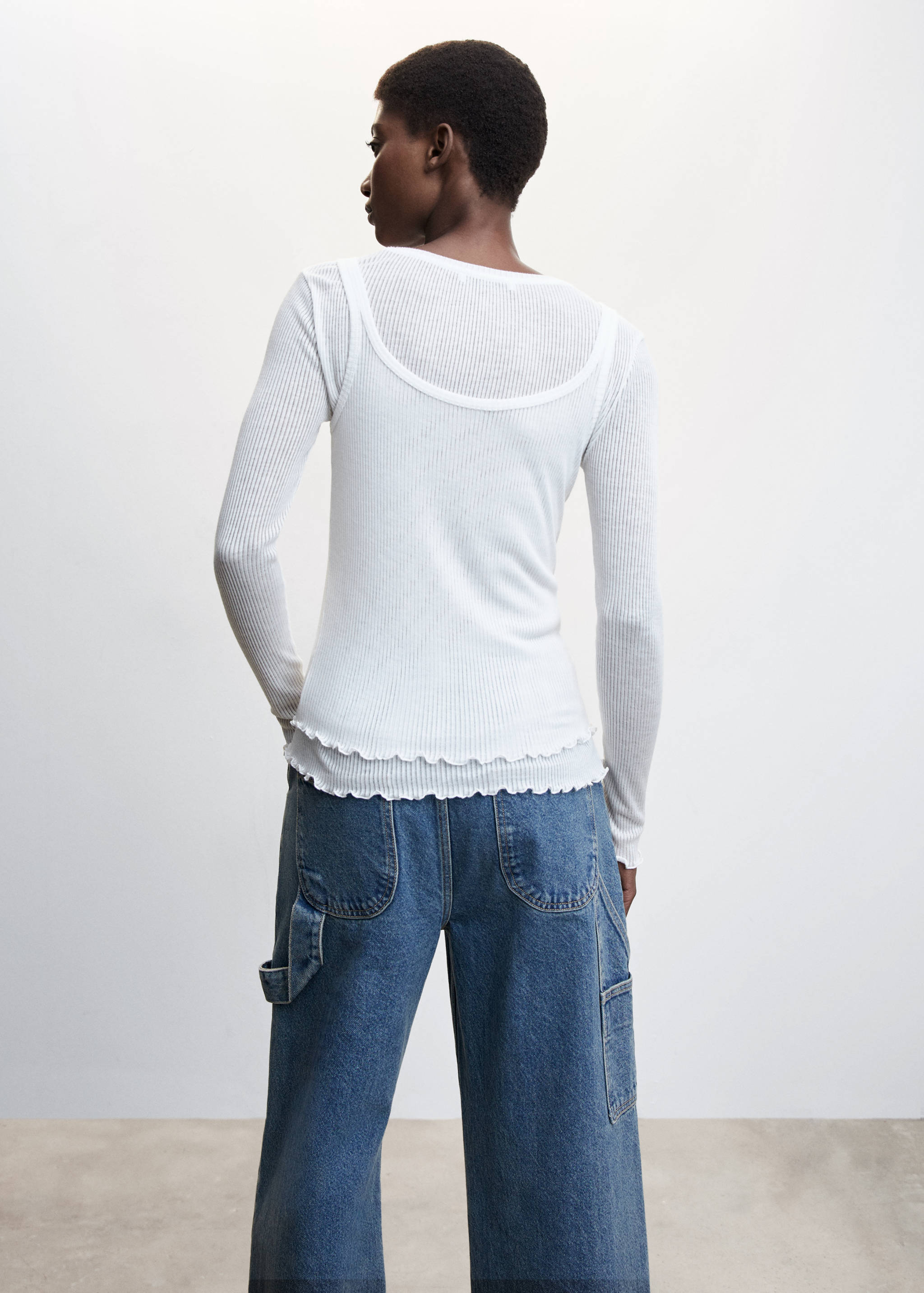 Camiseta combinada top - Reverso del artículo