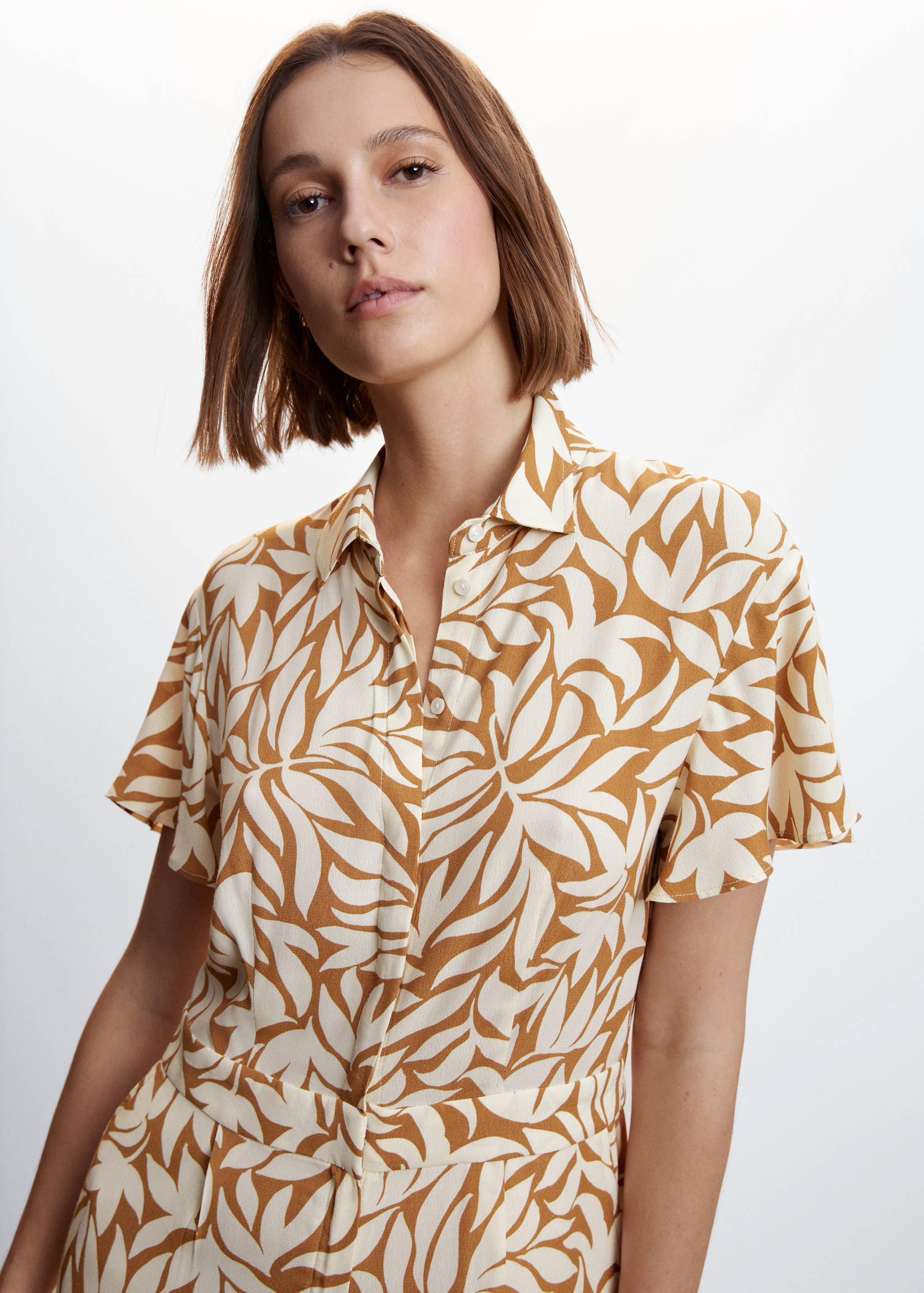 Printed shirt jumpsuit - Details of the article 1