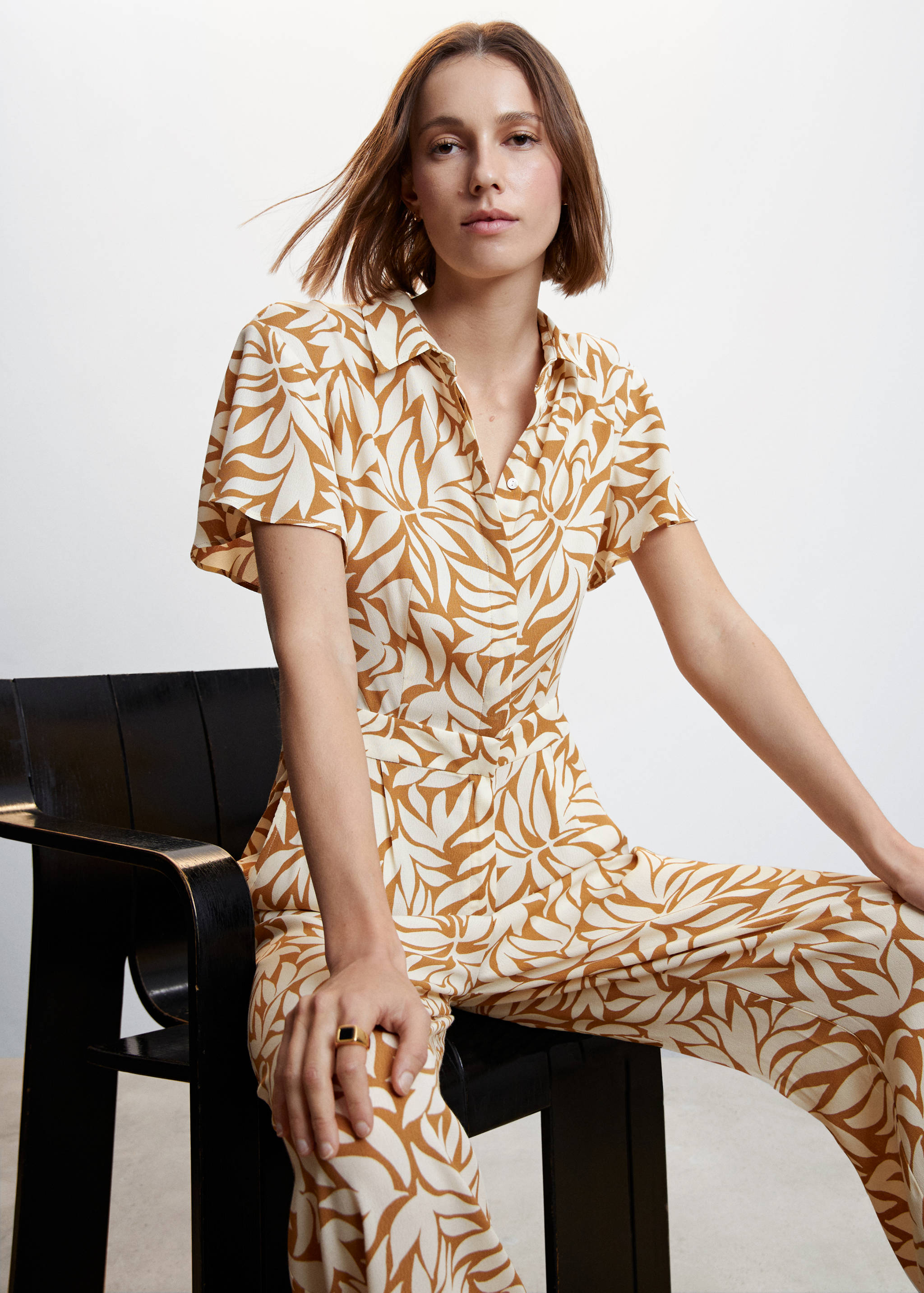 Printed shirt jumpsuit - Details of the article 2