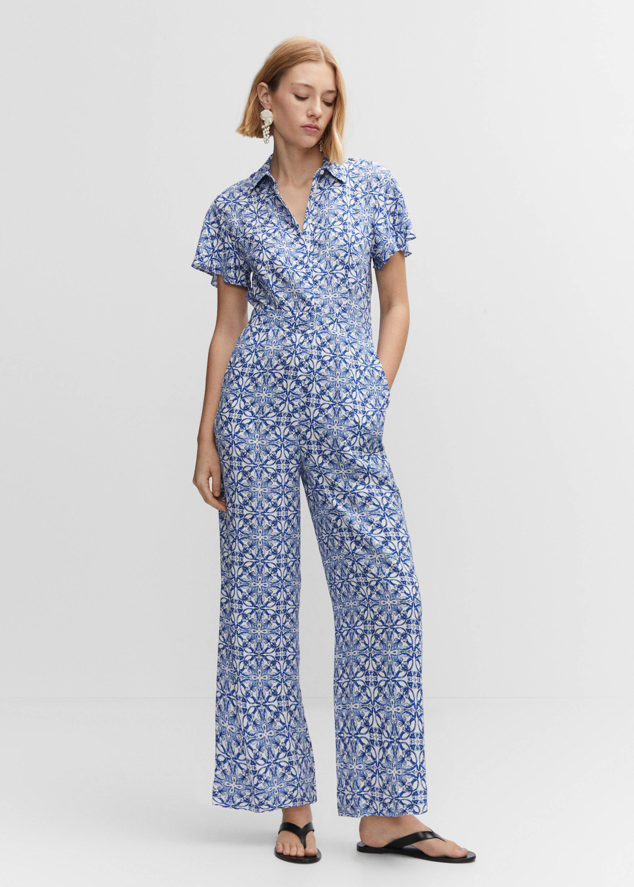 Printed shirt jumpsuit - General plane