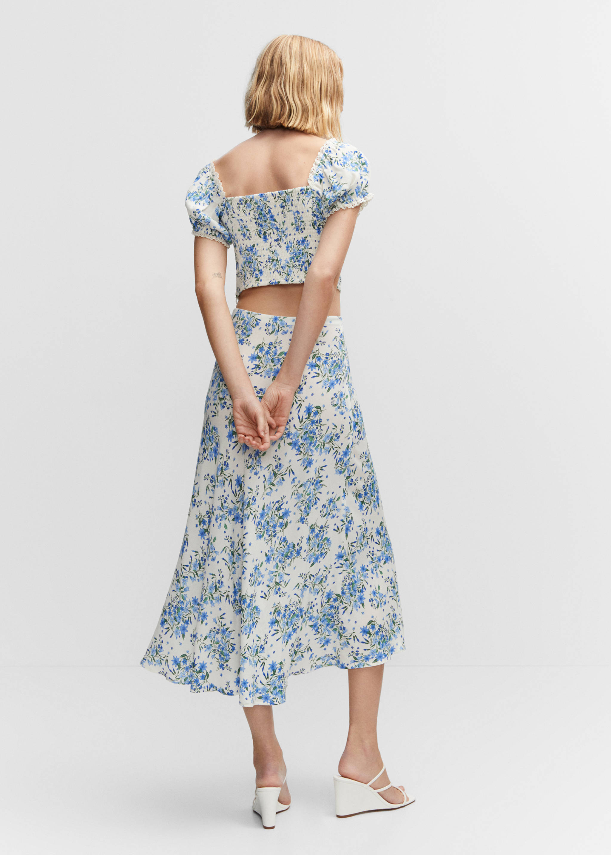 Top crop floral - Reverso del artículo