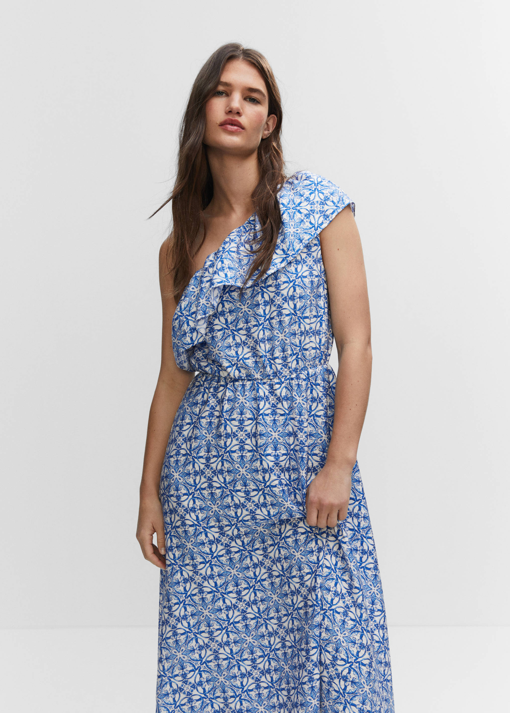 Asymmetrical ruffle dress - Medium plane