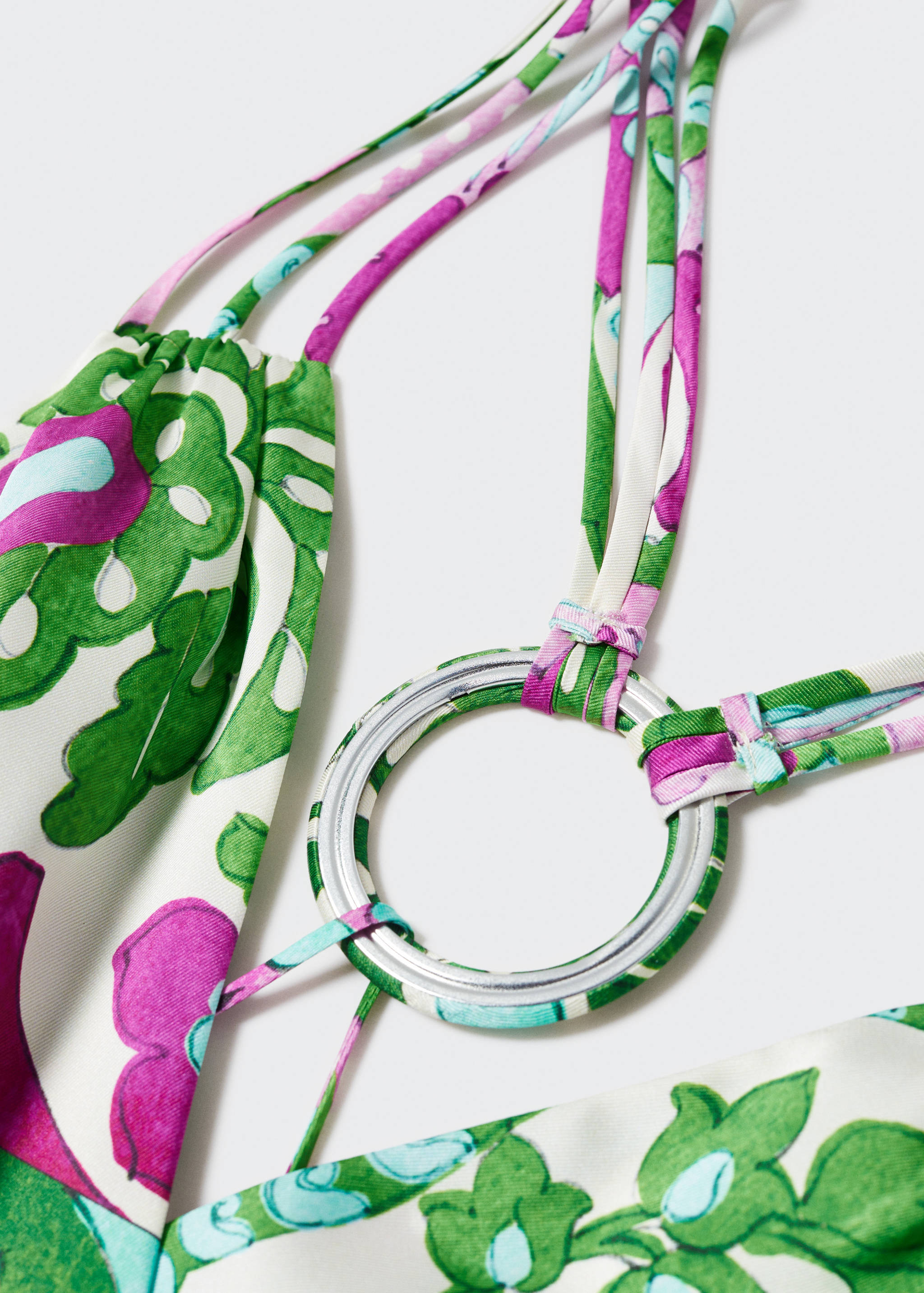 Satin cross-back jumpsuit  - Details of the article 8