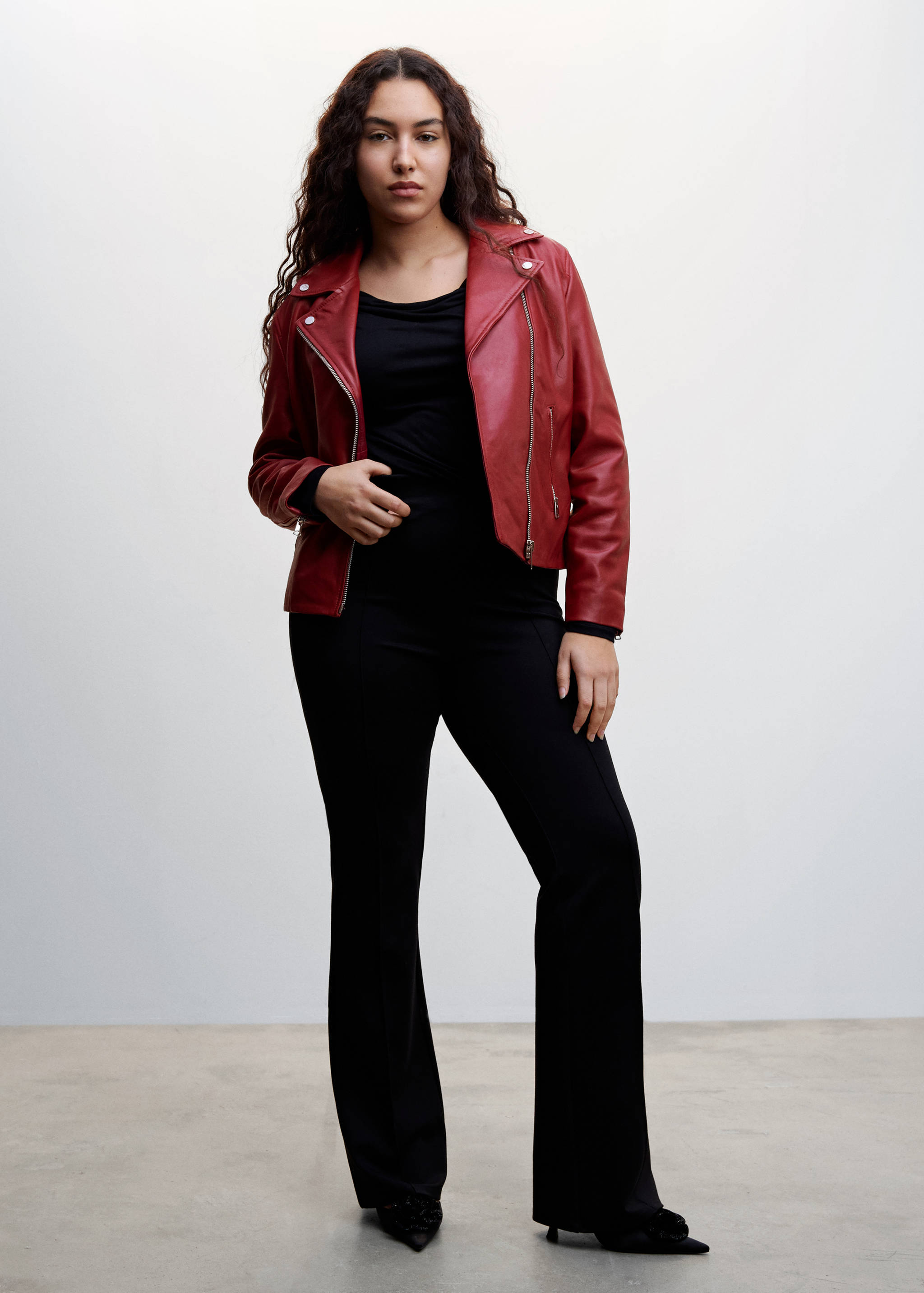 Blouson biker en cuir - Détail de l'article 3