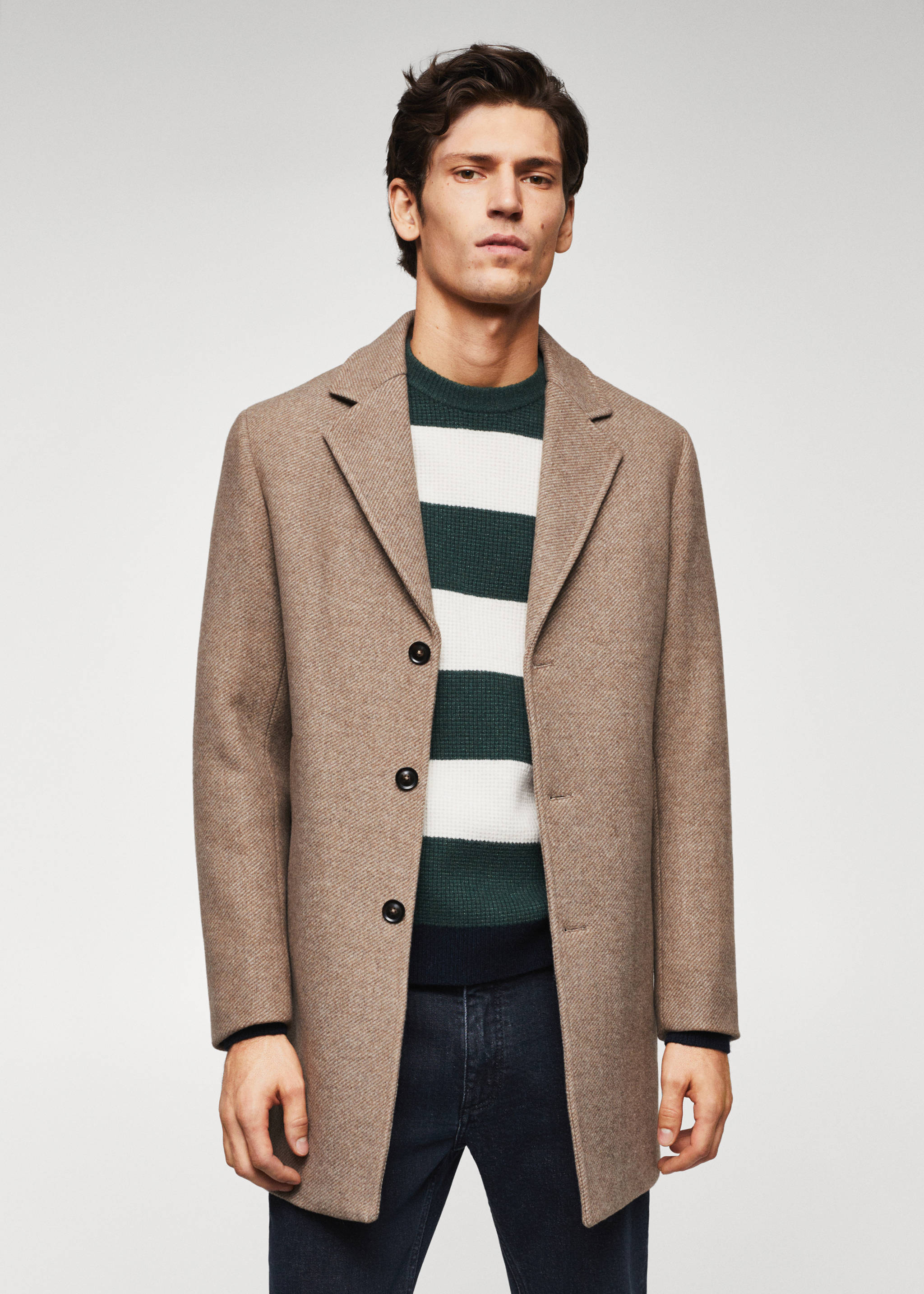 Mantel aus recycelter Wolle - Mittlere Ansicht