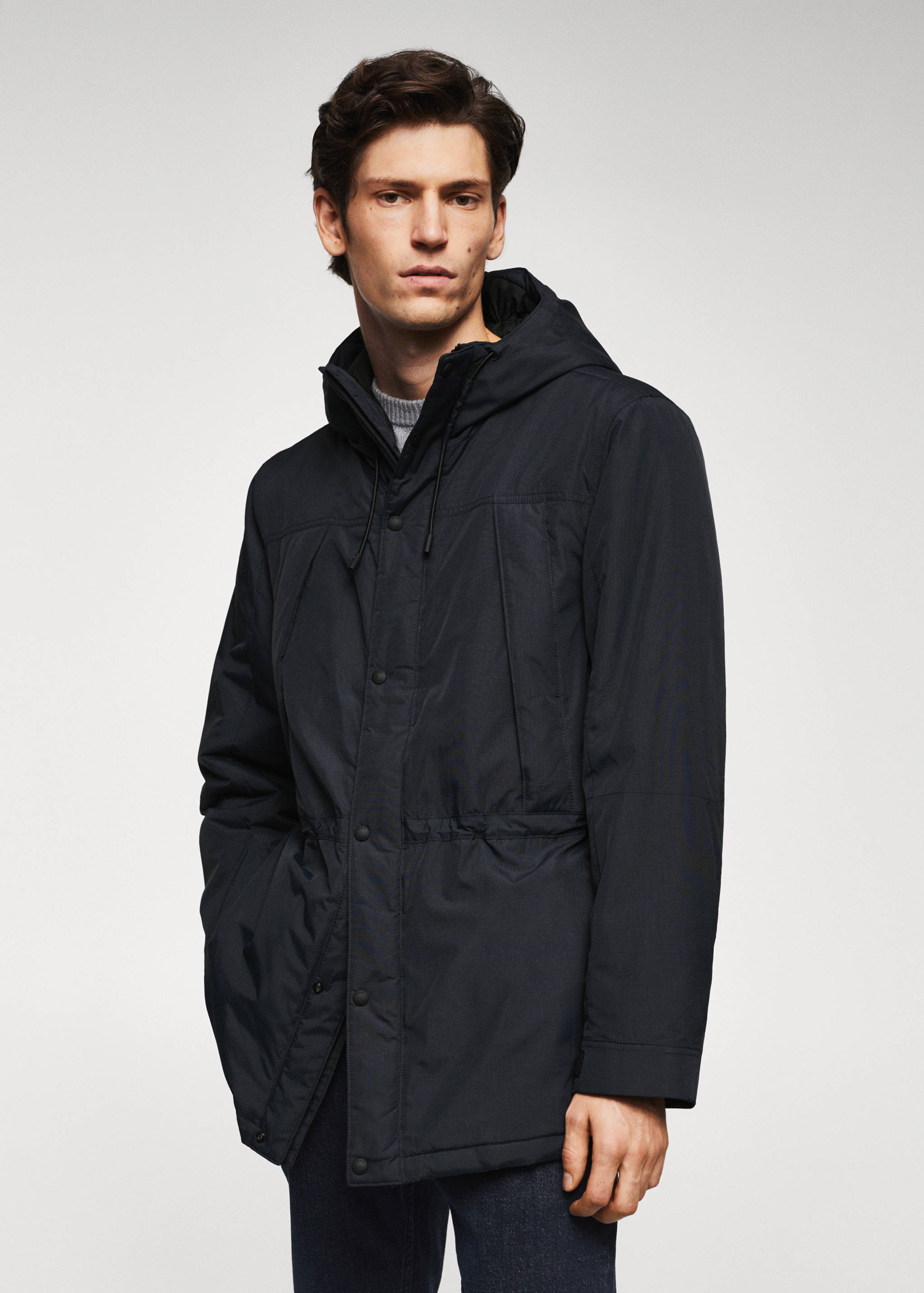 Water-repellent padded parka - Medium plane