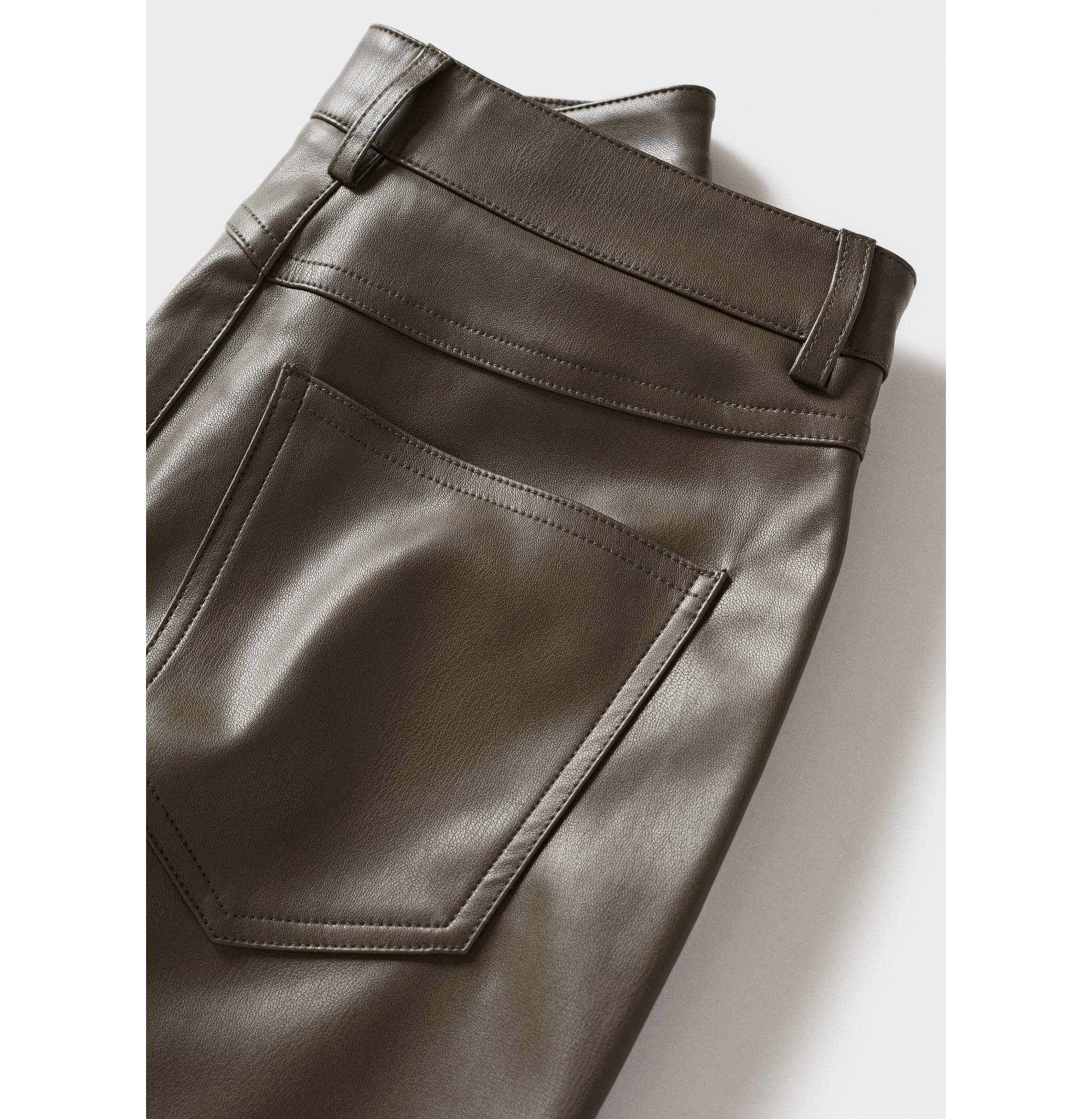 Straight-leg faux-leather trousers - Details of the article 8