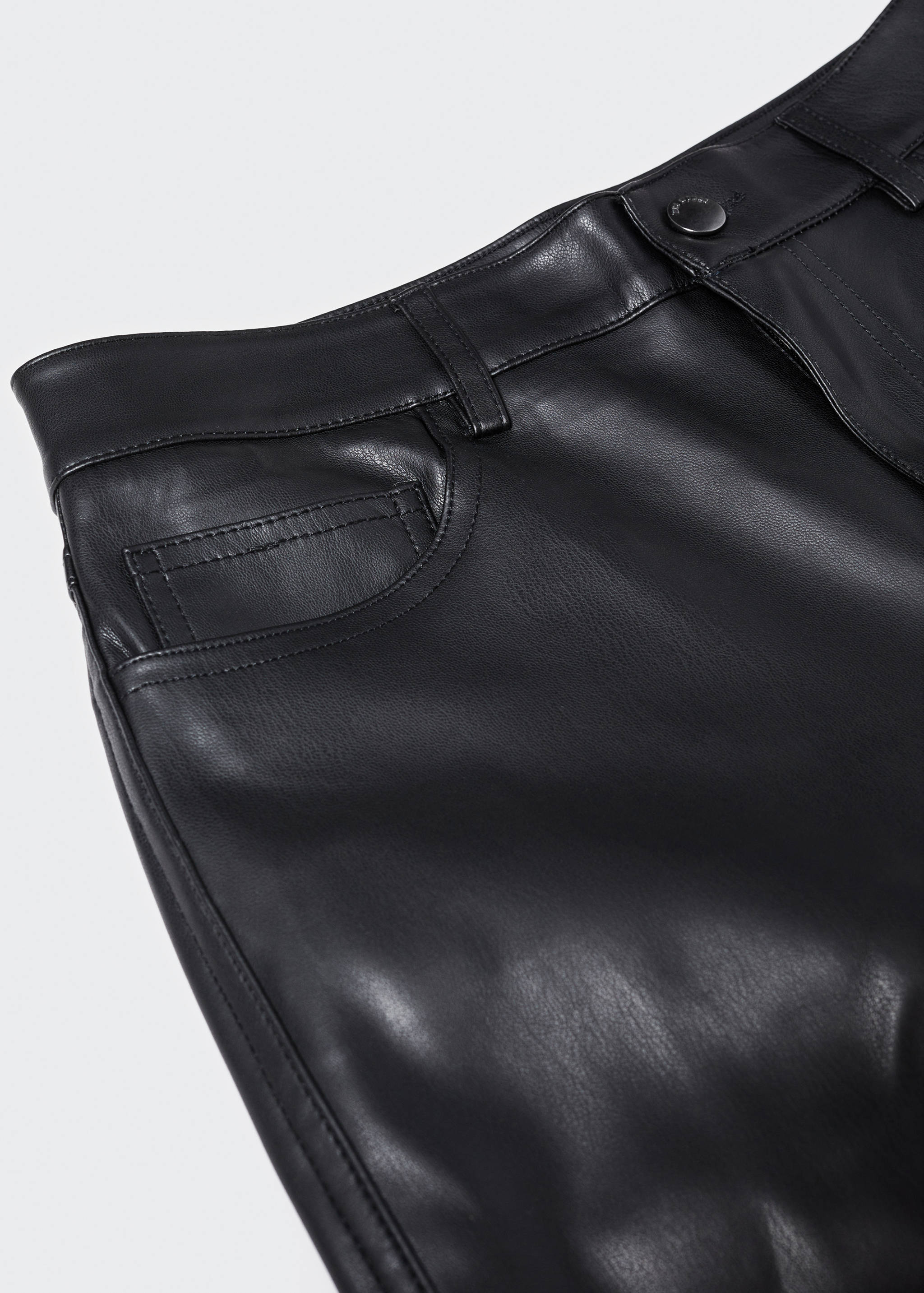 Straight-leg faux-leather trousers - Details of the article 8