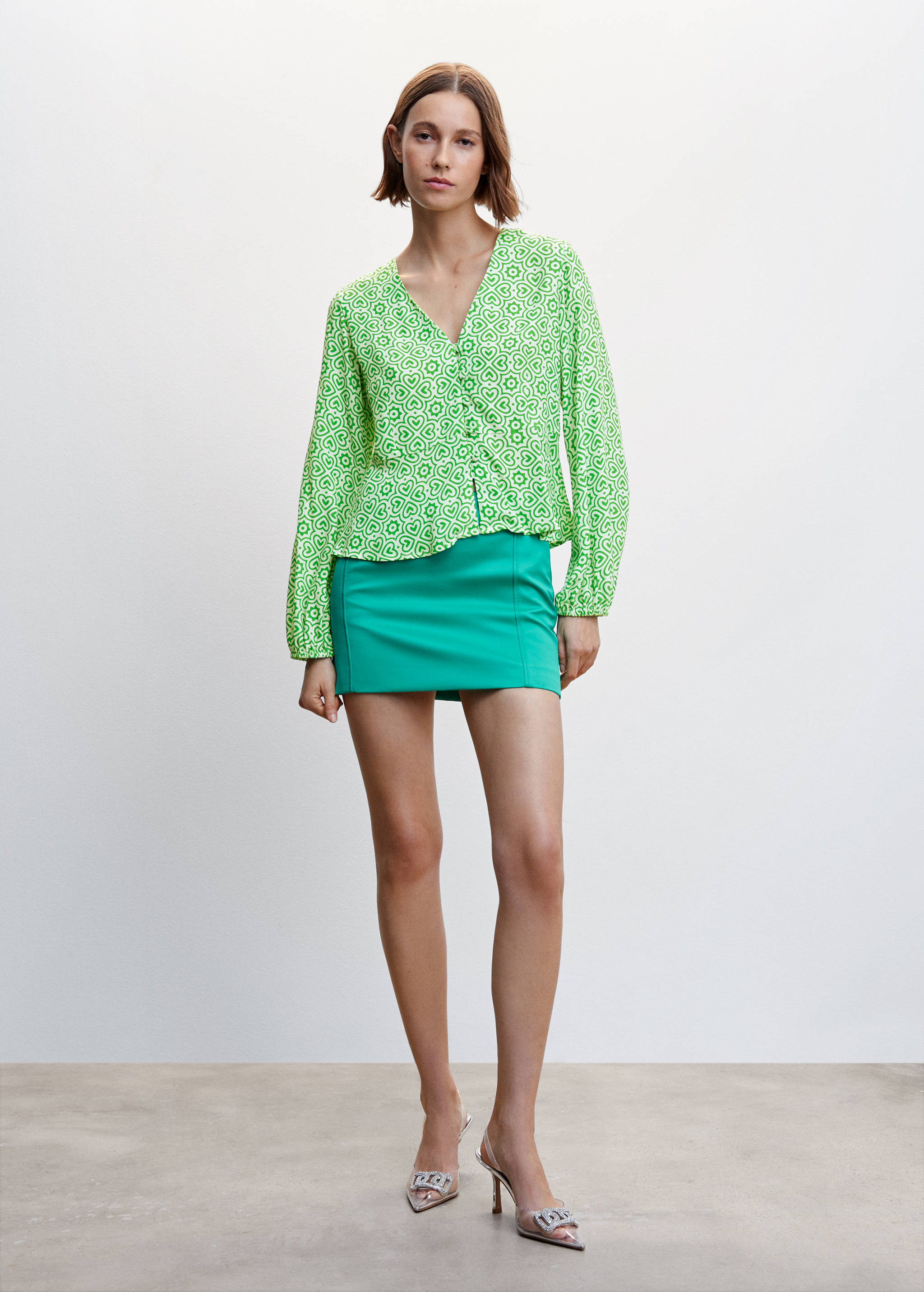 Geometric-print blouse - General plane