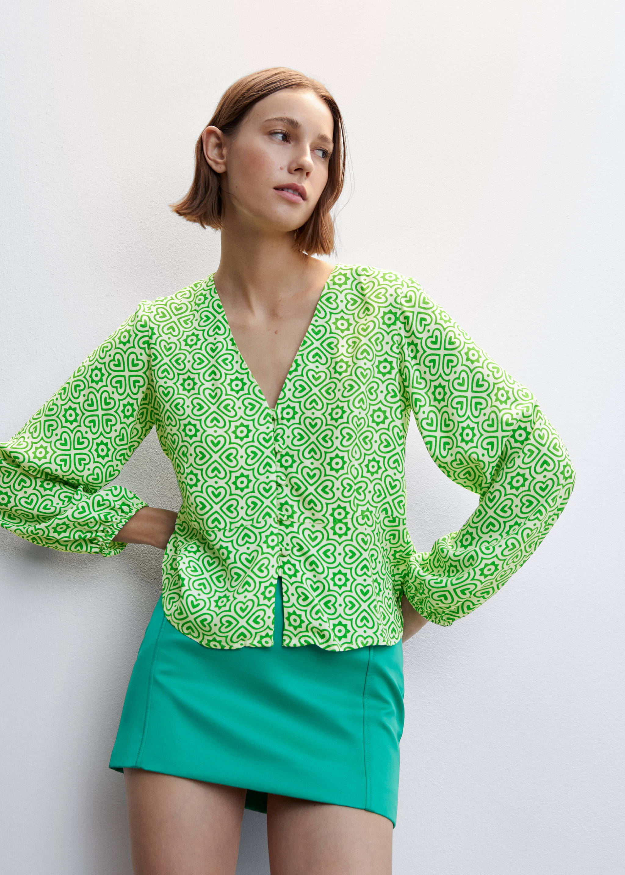 Geometric-print blouse - Details of the article 2