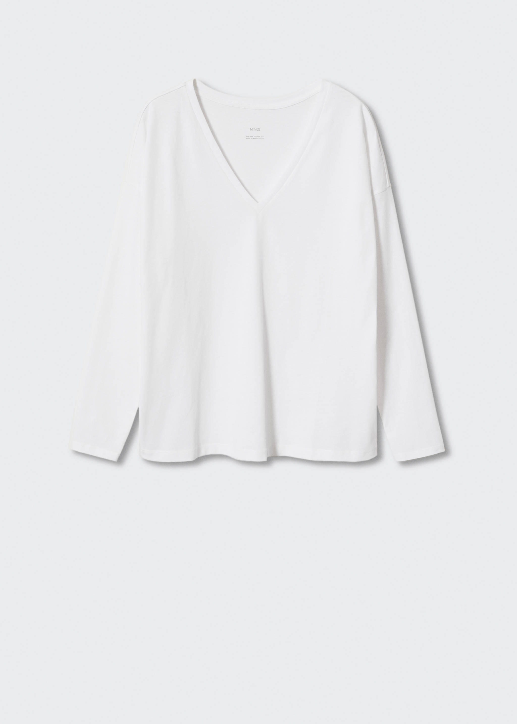 V-neck cotton T-shirt - Article without model