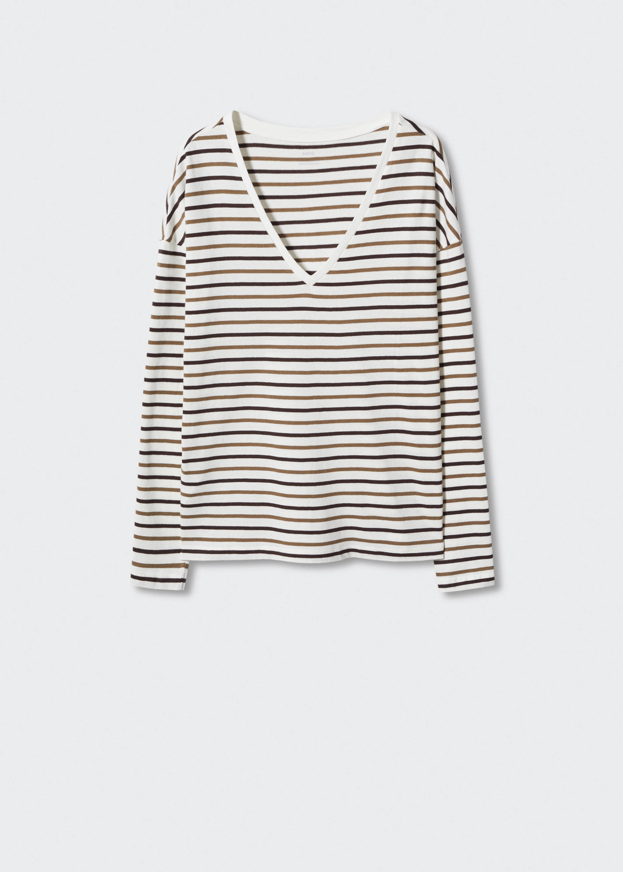 V-neck cotton T-shirt - Article without model