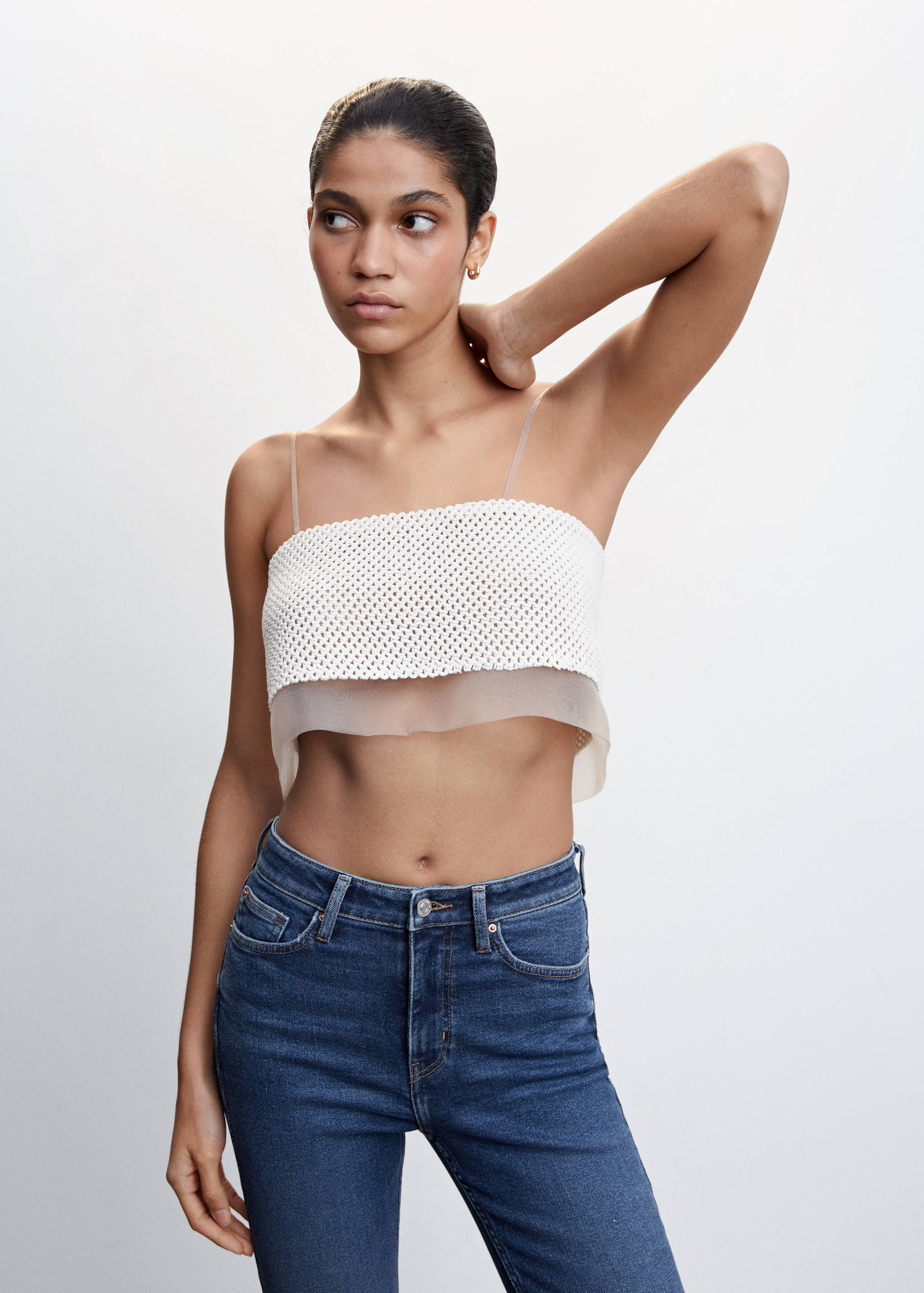 High-rise skinny jeans - Details of the article 1