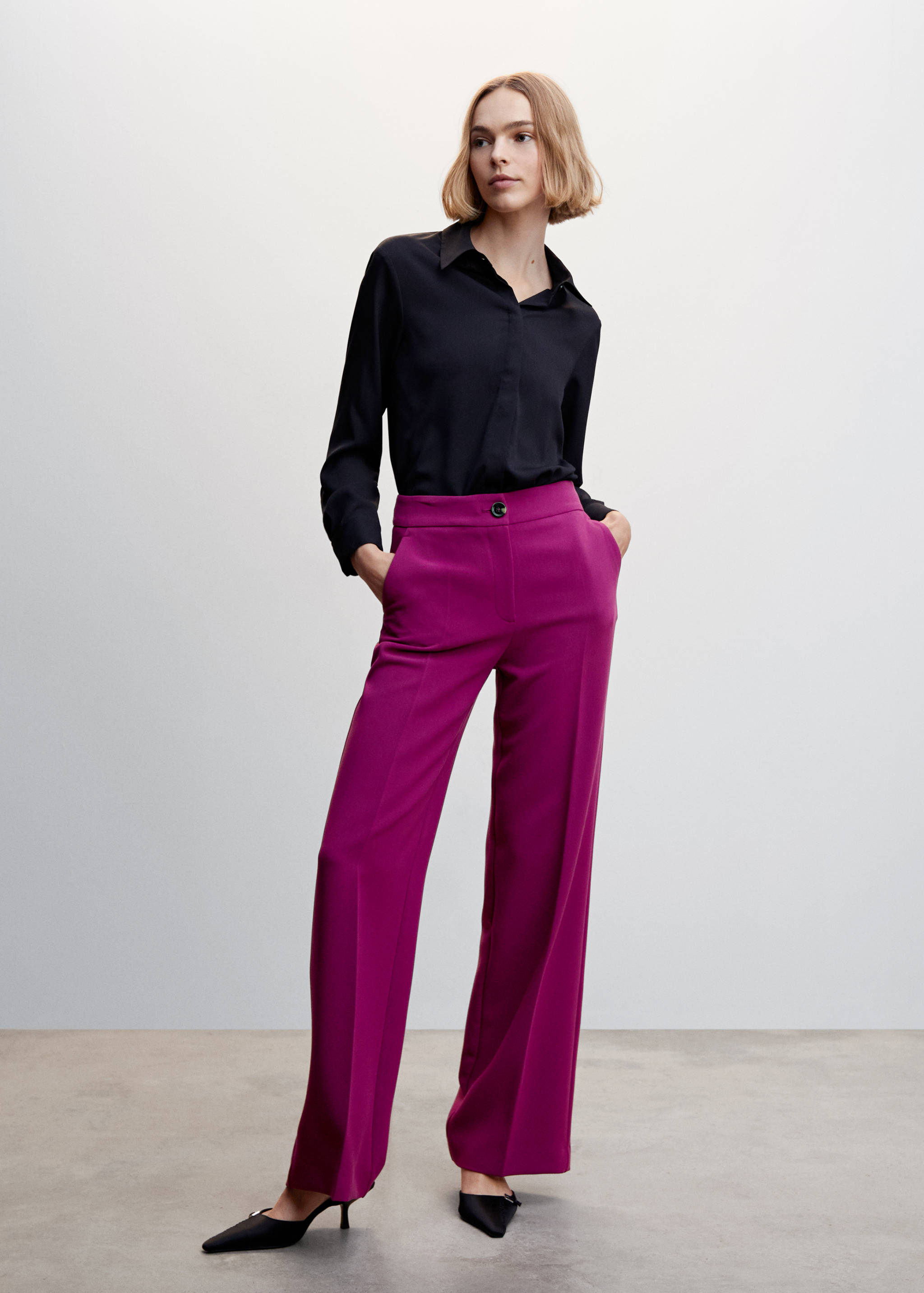 Flowy palazzo trousers - General plane
