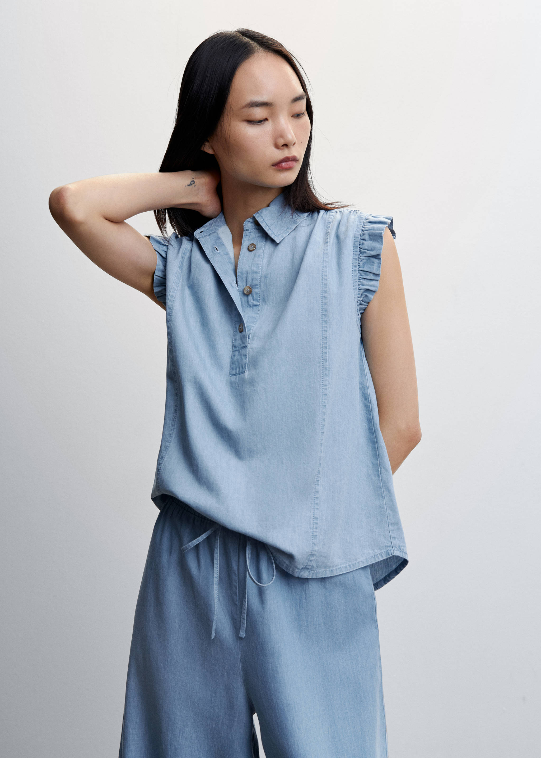 Pantalón culotte algodón Tencel - Detalle del artículo 1