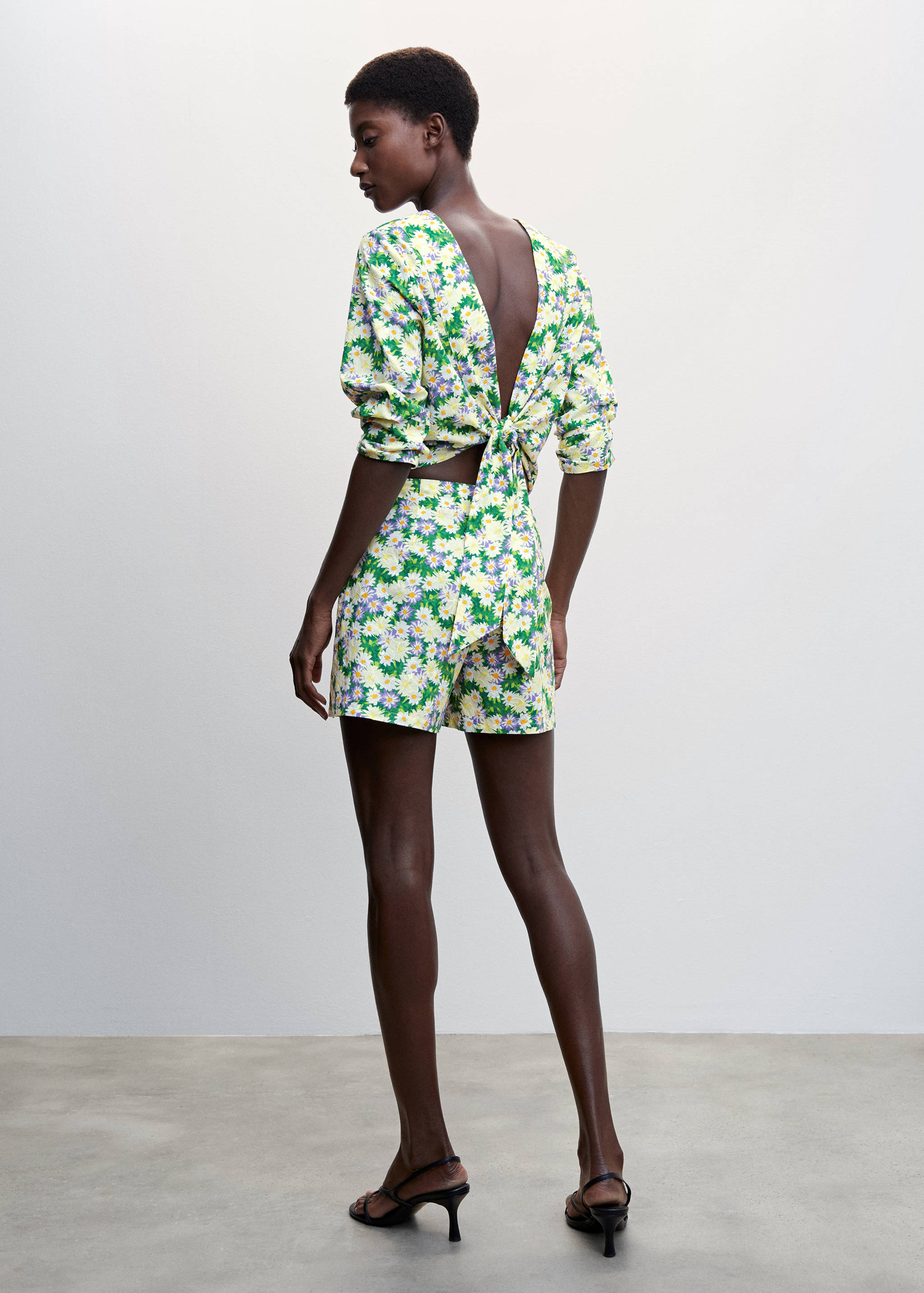 Printed cotton shorts - Reverse of the article