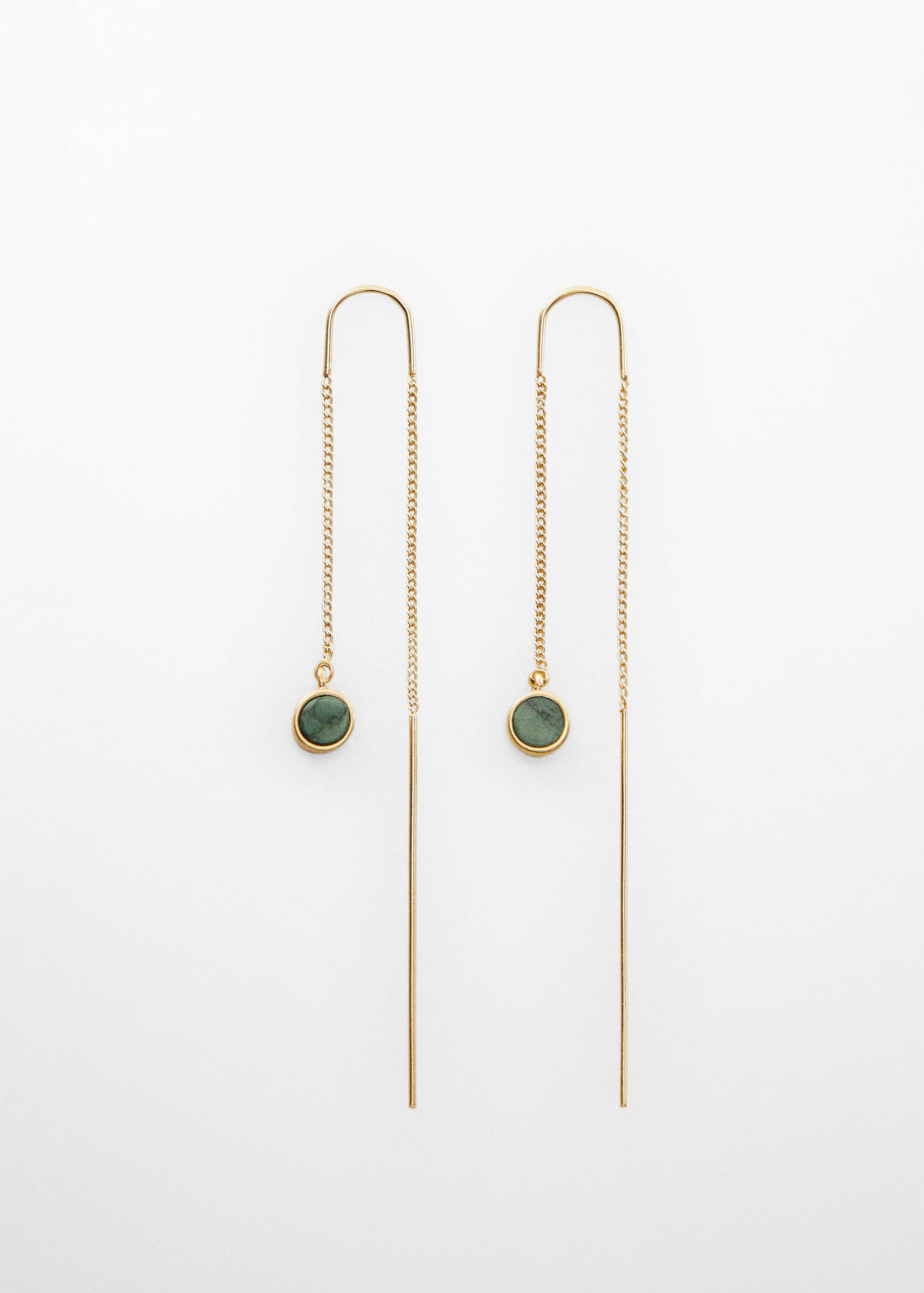 Stone thread earrings - Article without model