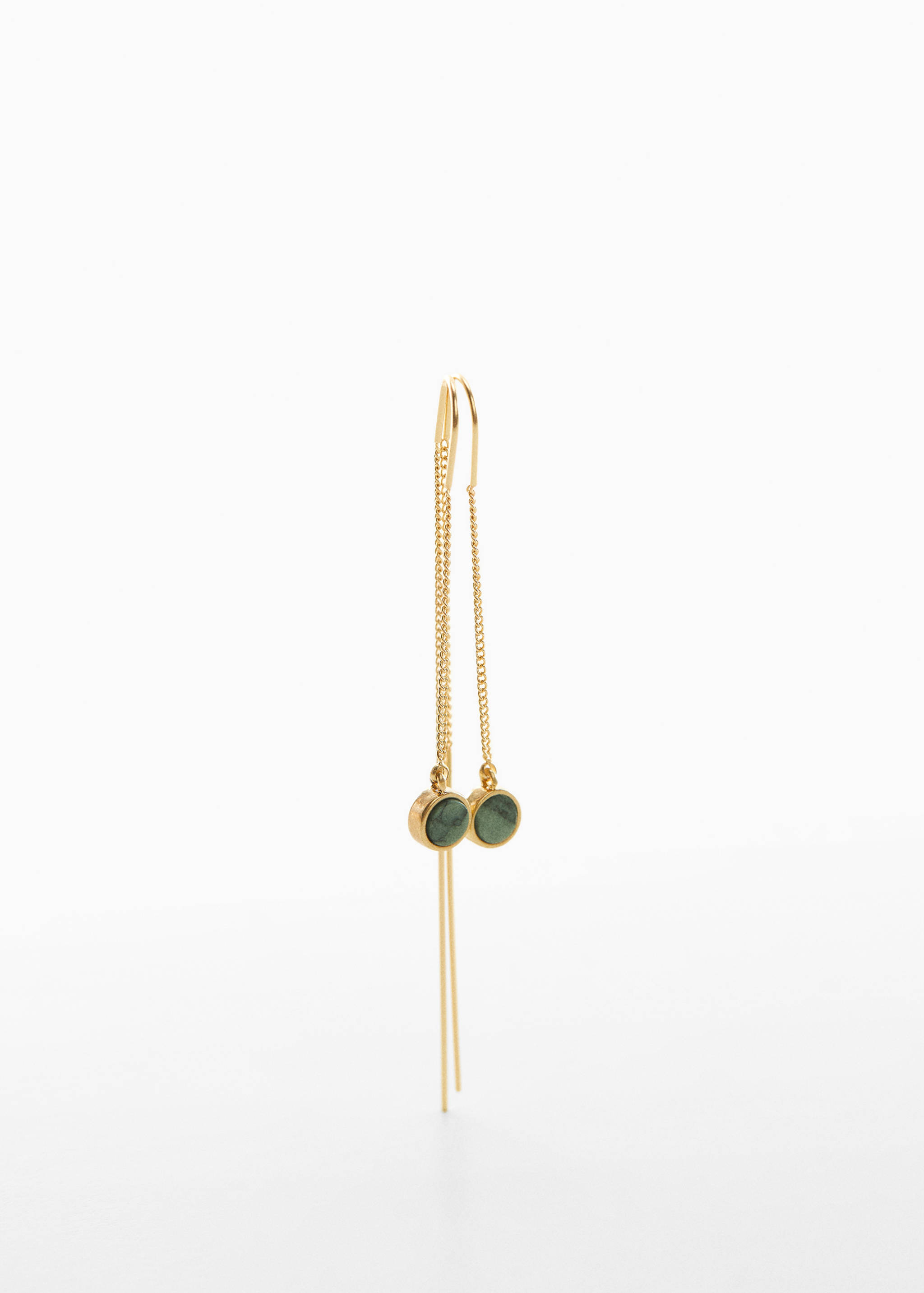 Stone thread earrings - Medium plane