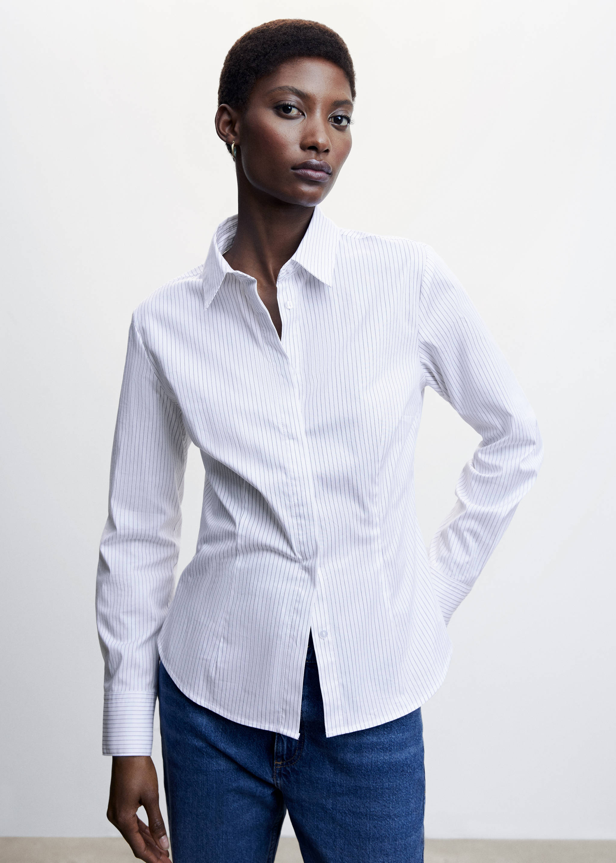 Basic-Baumwollhemd - Mittlere Ansicht