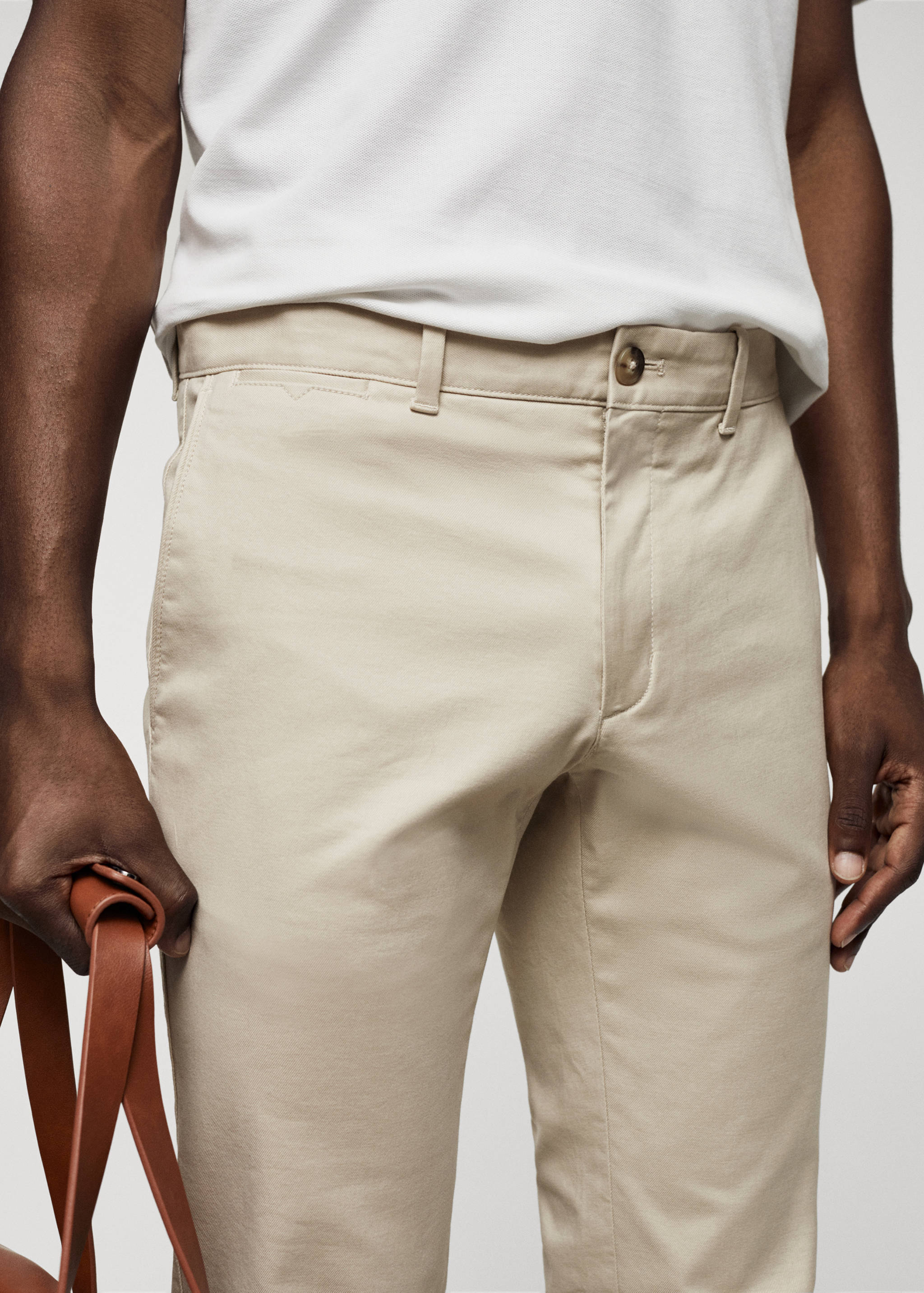 Keprové kalhoty chino slim fit - Detail zboží 1