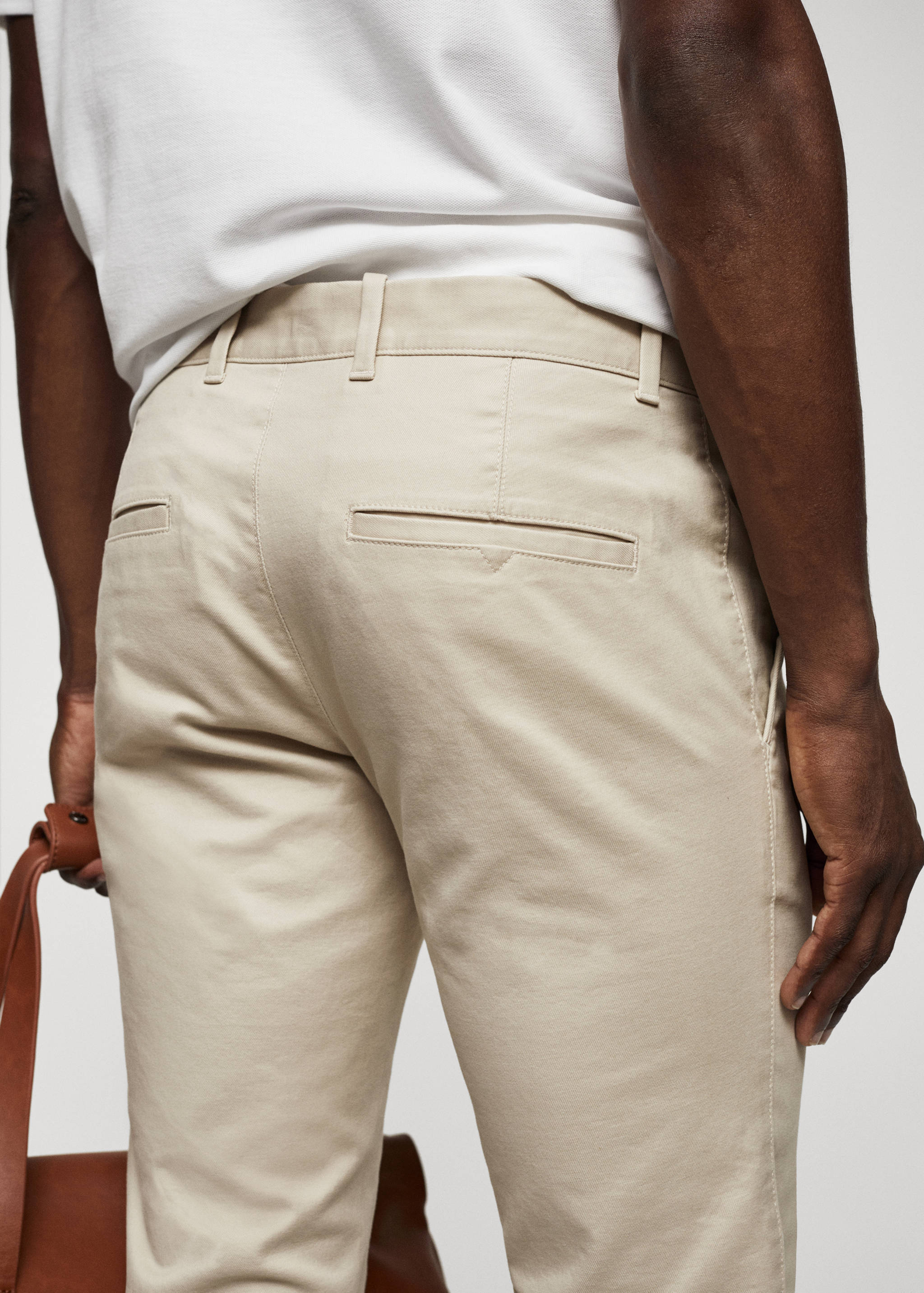 Keprové kalhoty chino slim fit - Detail zboží 4