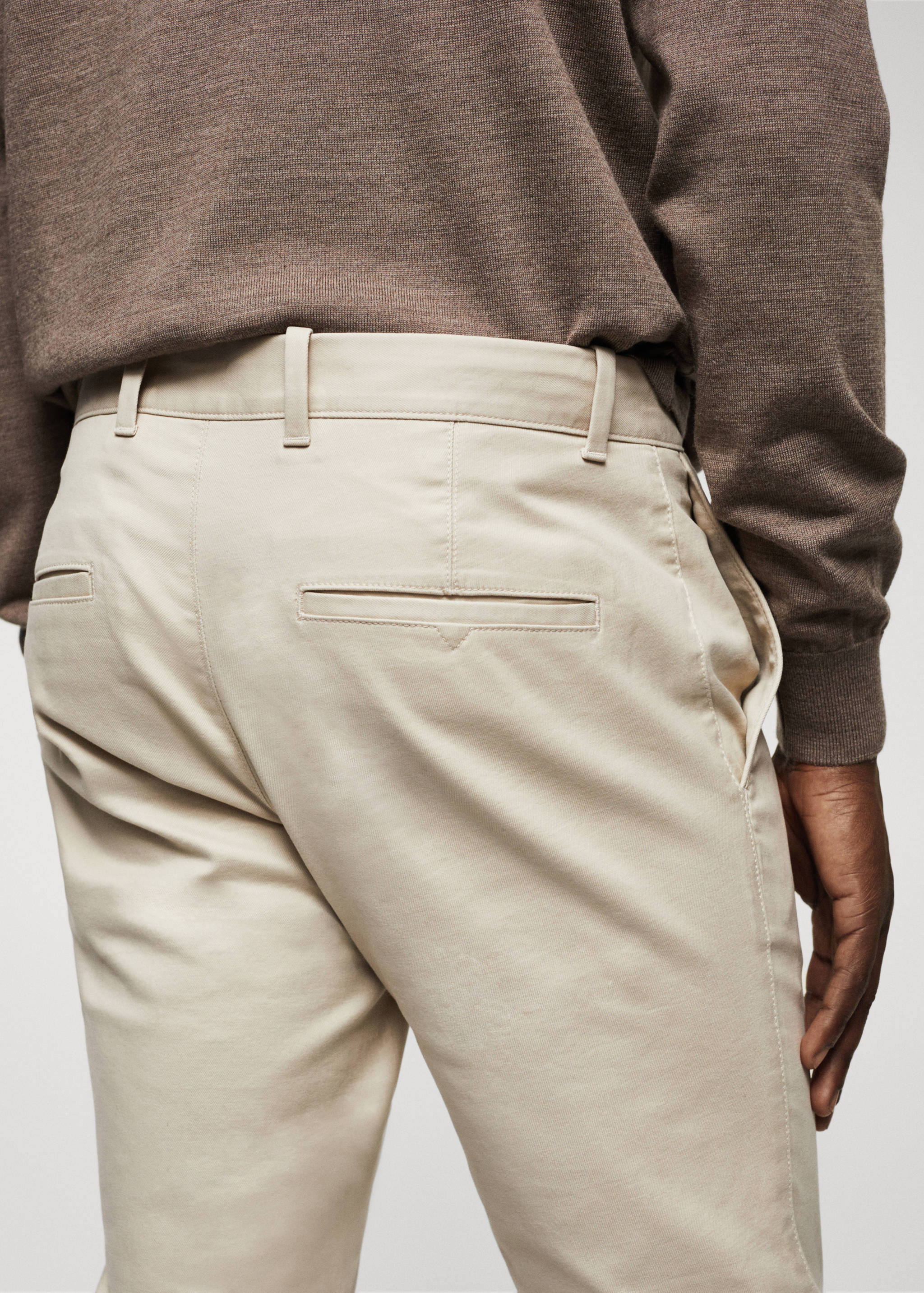 Keprové kalhoty chino slim fit - Detail zboží 6