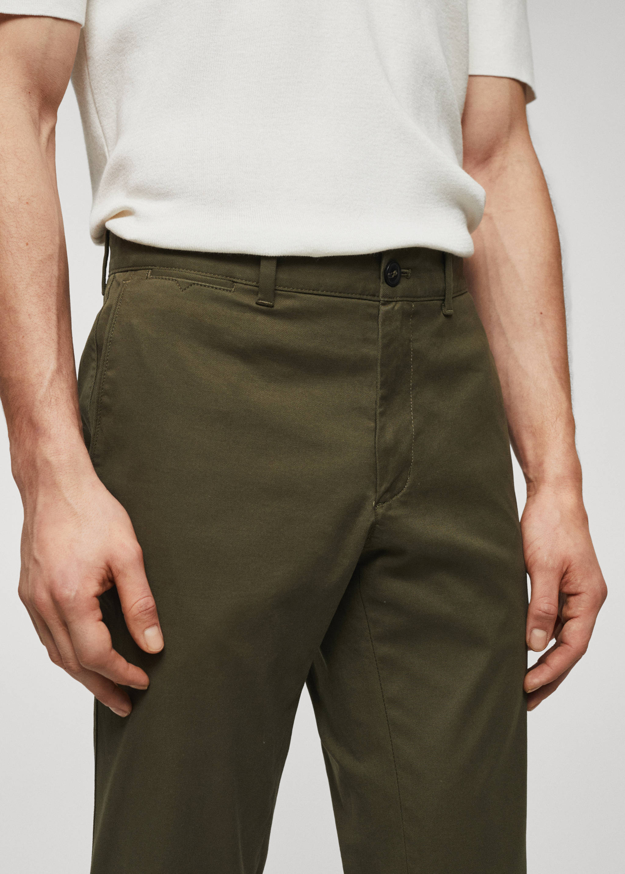 Keprové kalhoty chino slim fit - Detail zboží 1
