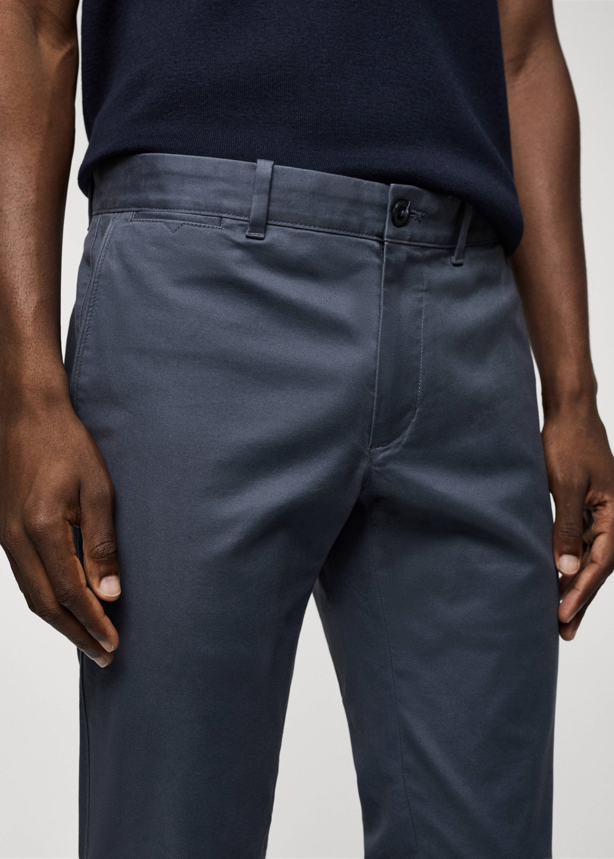 Keprové kalhoty chino slim fit - Detail zboží 1