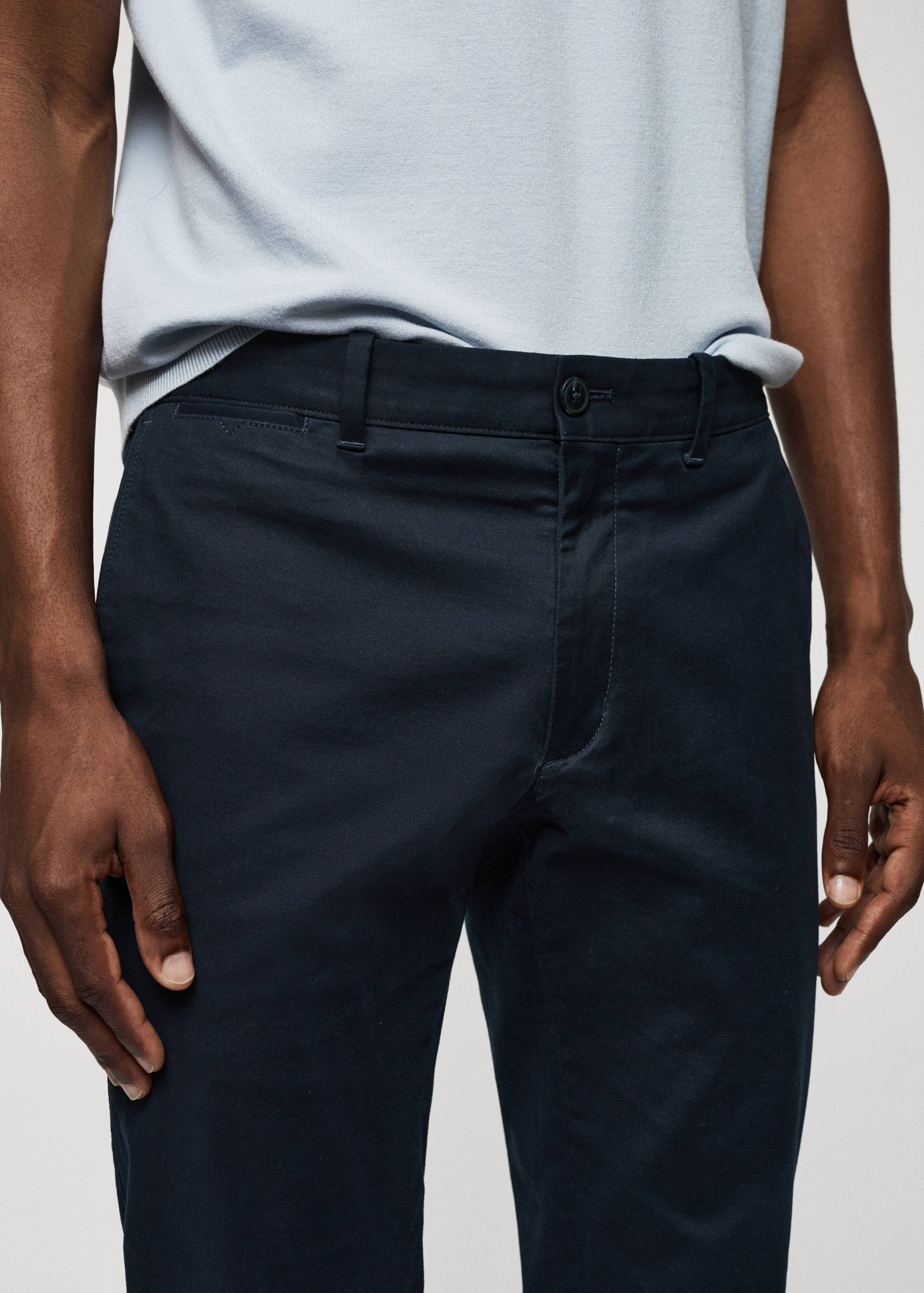 Keprové kalhoty chino slim fit - Detail zboží 1