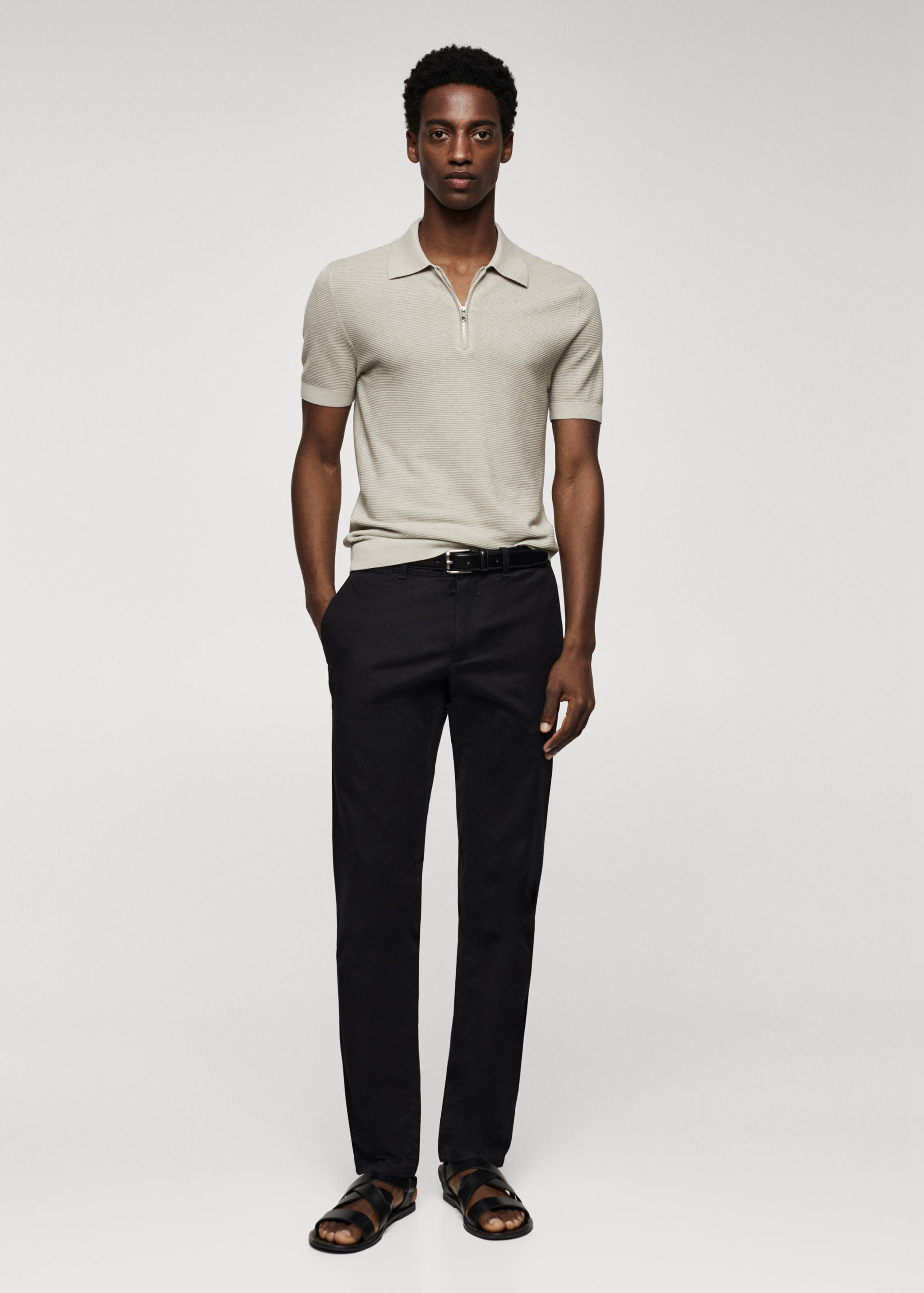 Keprové kalhoty chino slim fit - Celkový náhled