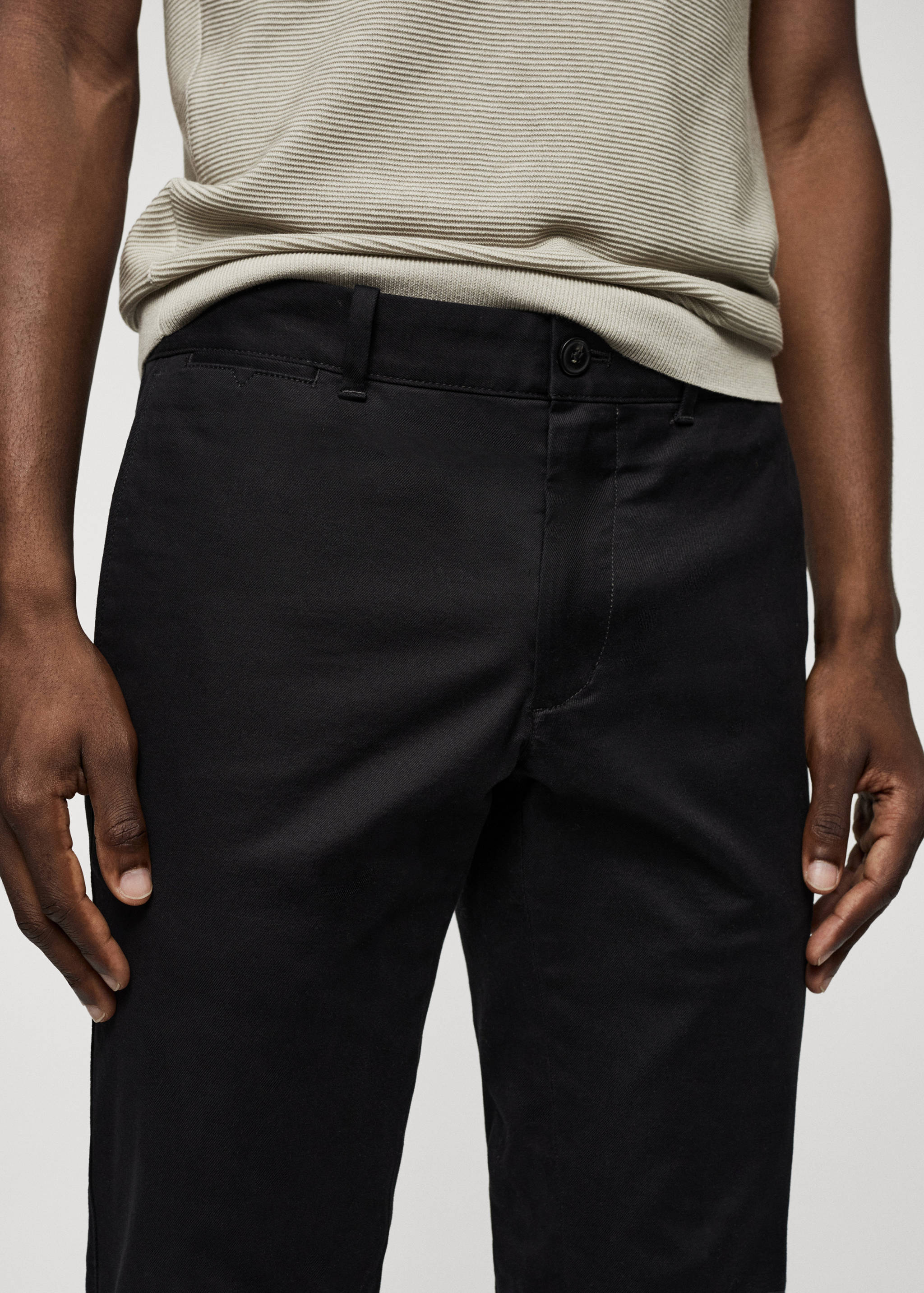 Keprové kalhoty chino slim fit - Detail zboží 1