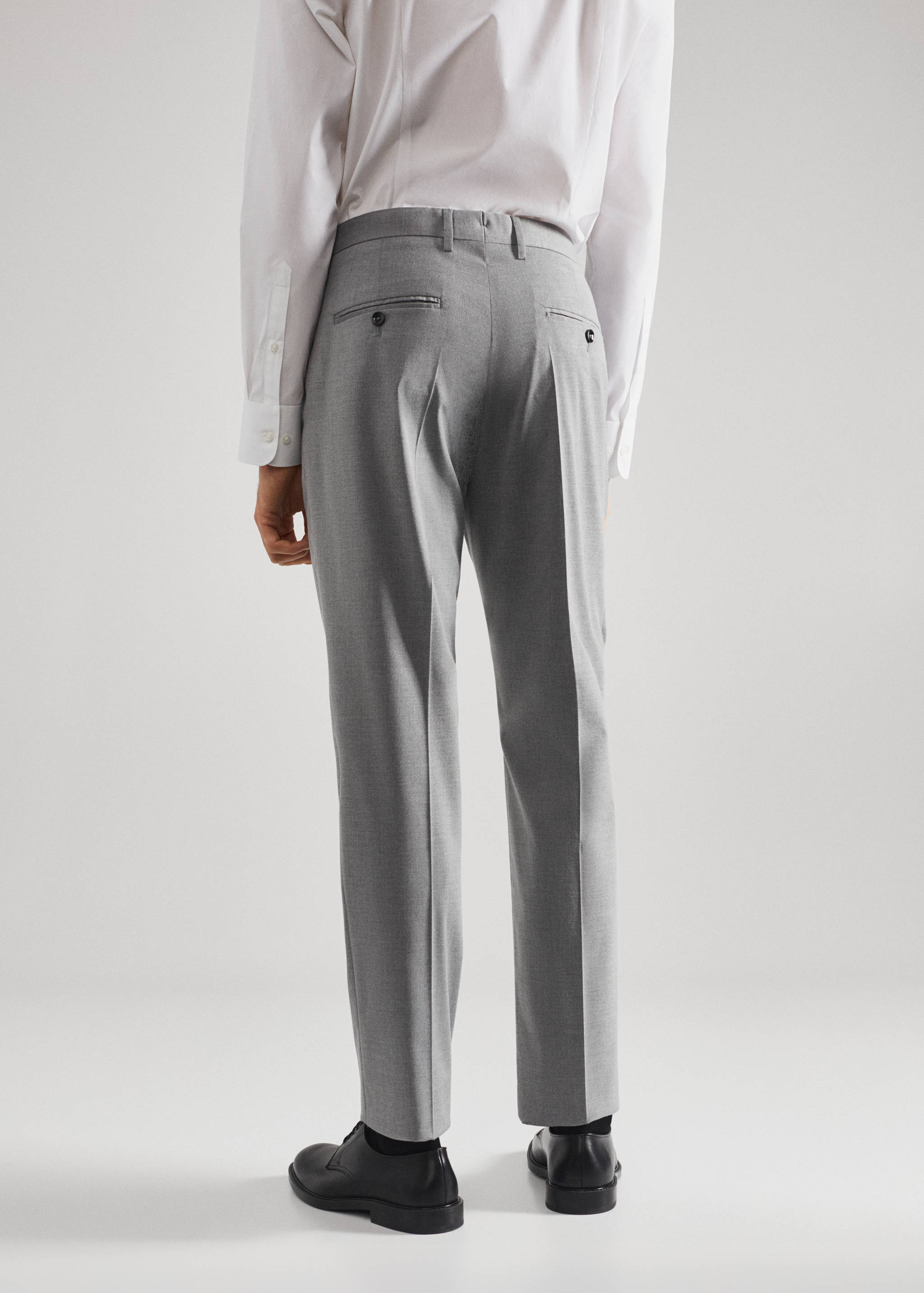 Geruite slim fit pantalon - Achterkant van het artikel